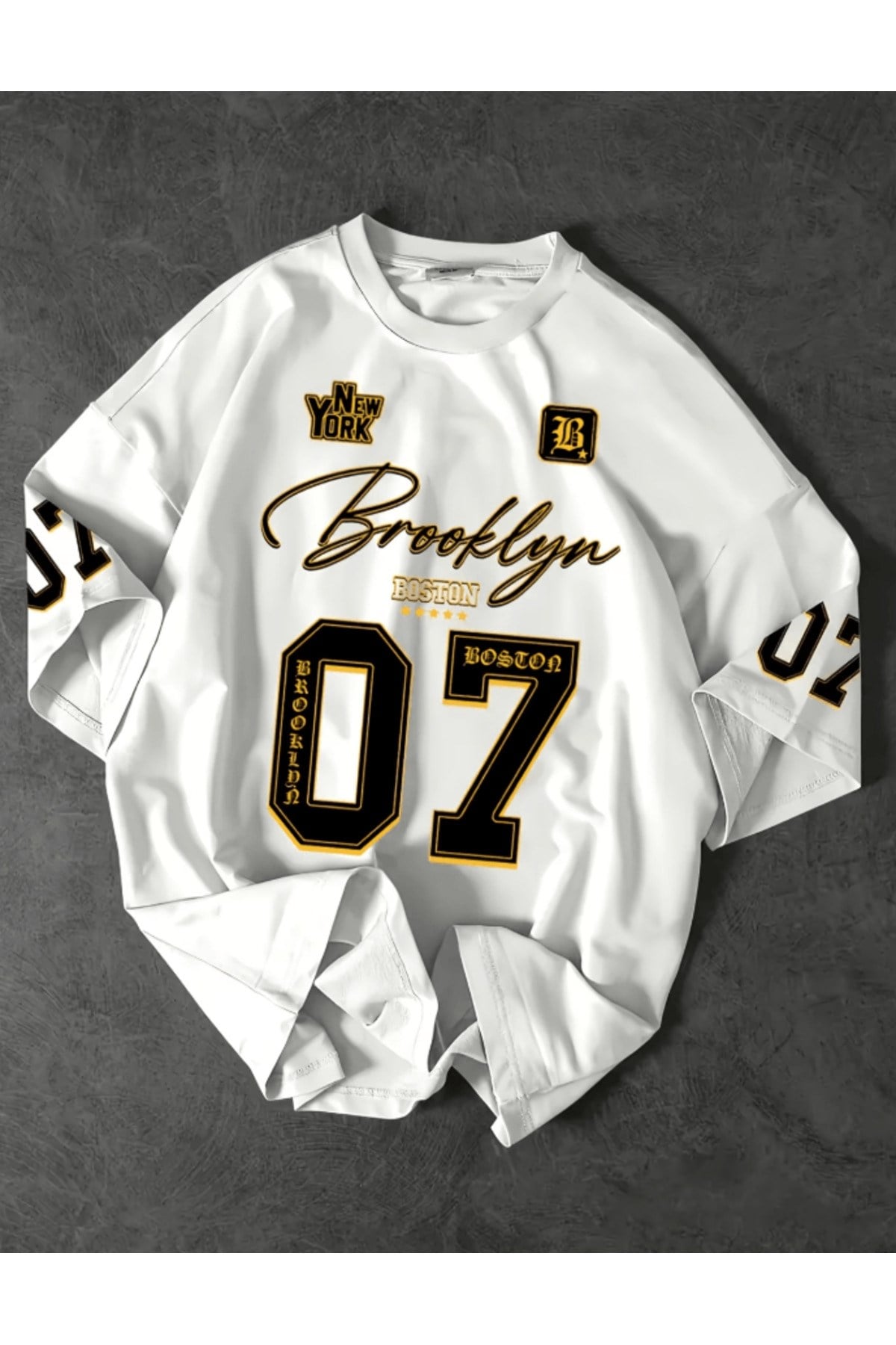 Brooklyn Baskılı Premium Oversize T-shirt