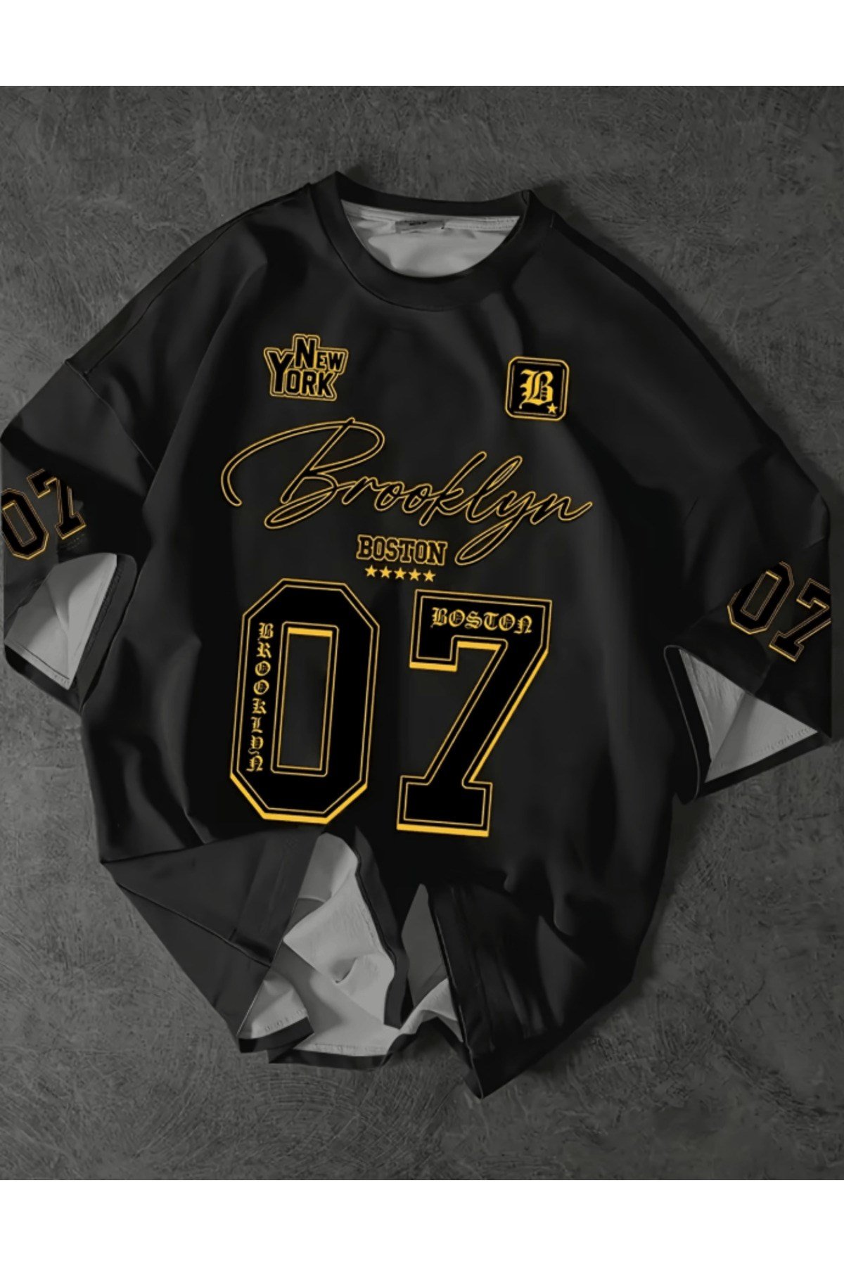 Brooklyn Baskılı Premium Oversize T-shirt