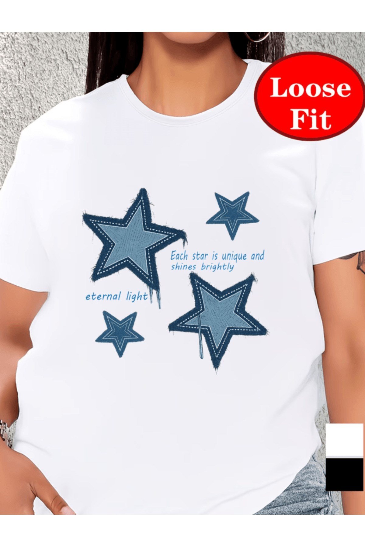 Eternal Light Baskılı Premium Oversize T-shirt