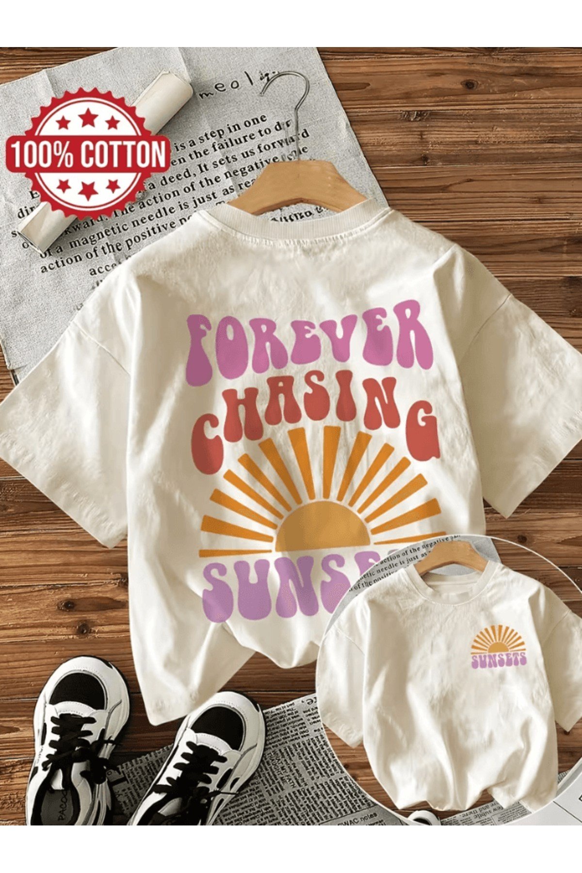 Forever Chasing Çift Taraf Baskılı Premium Oversize T-shirt