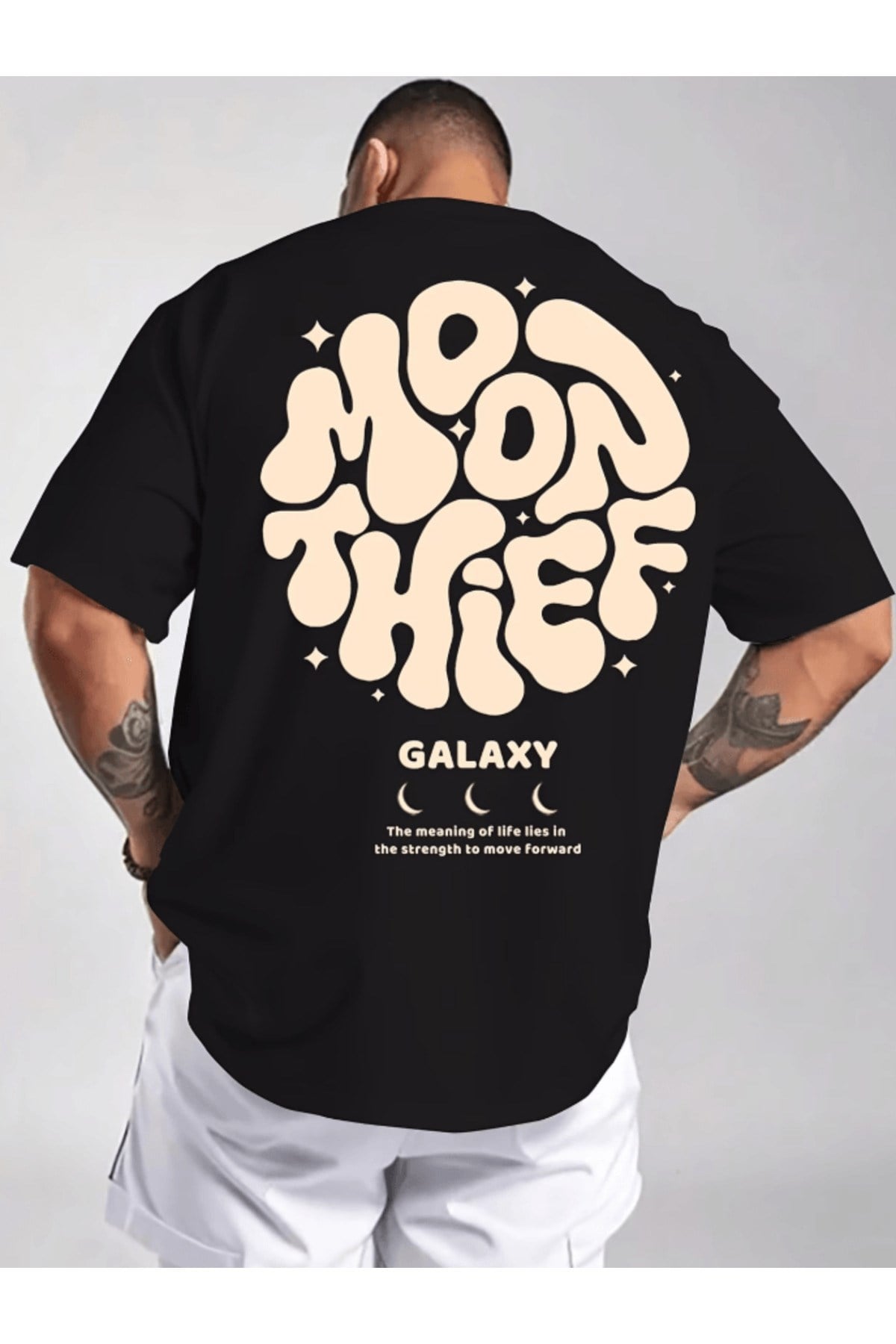 Galaxy Baskılı Premium Oversize T-shirt