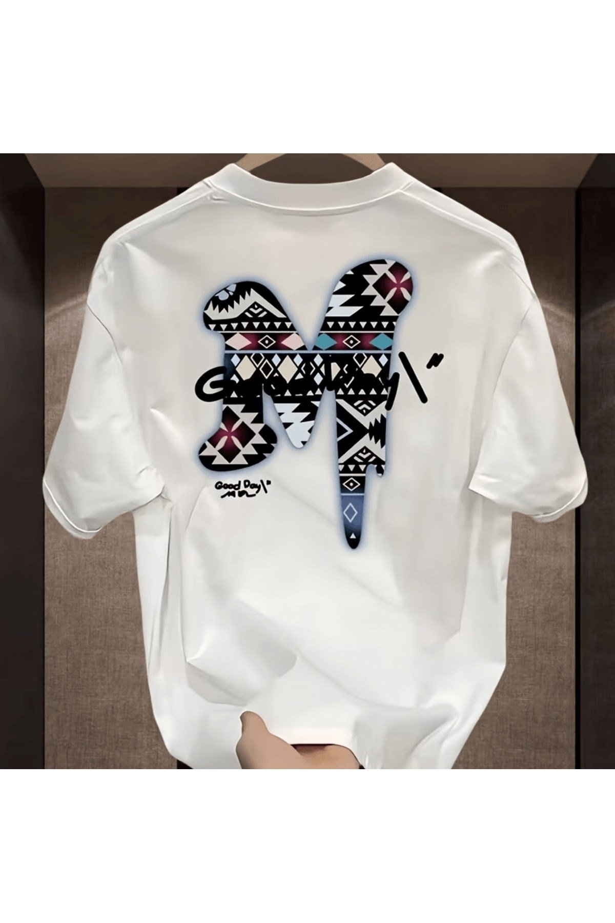 Good Day Grafiti Baskılı Premium Oversize T-shirt