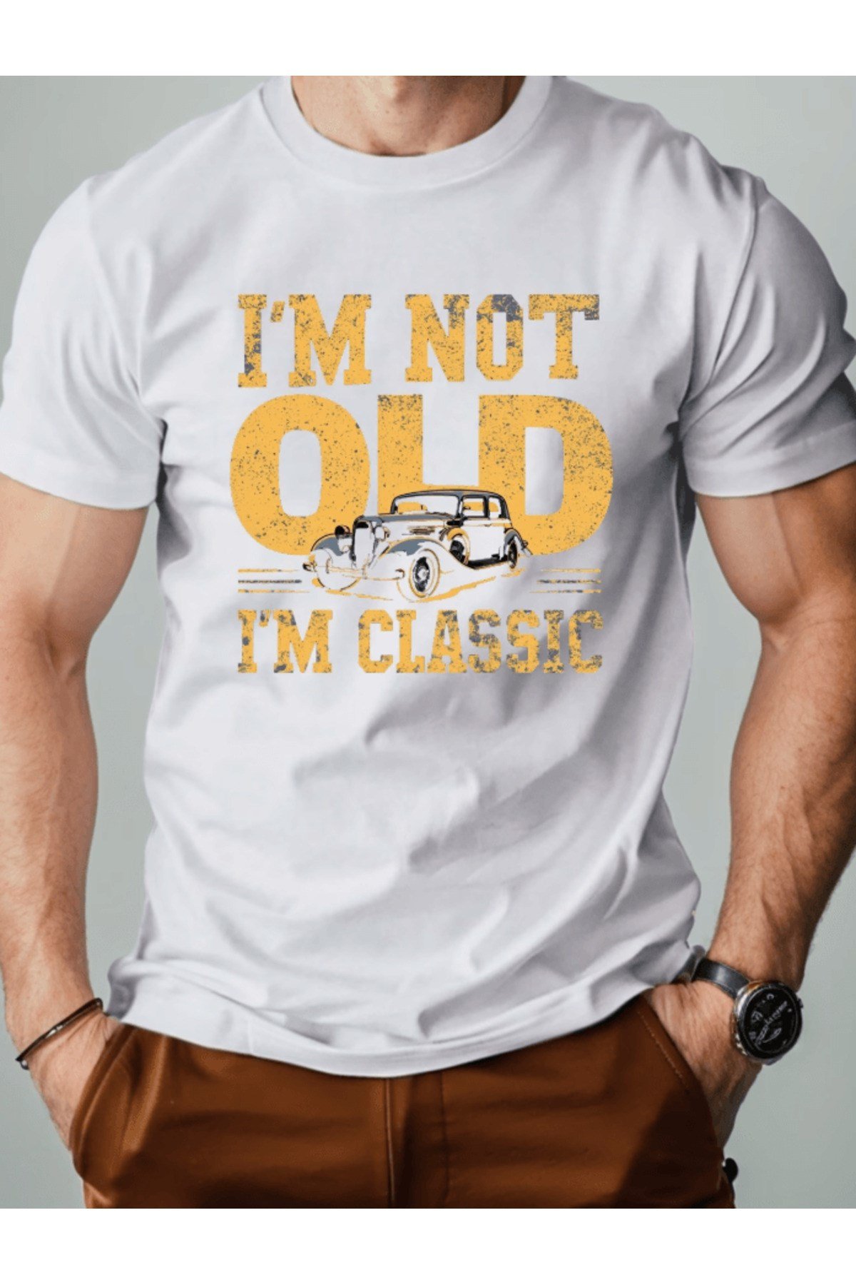 I'm Not Old I'm A Classic Baskılı Premium Oversize T-shirt