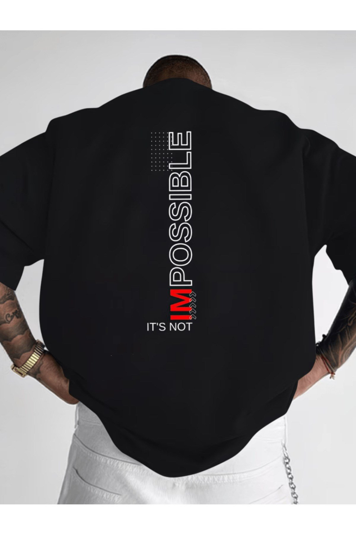 It's Not Impossible Baskılı Premium Oversize T-shirt