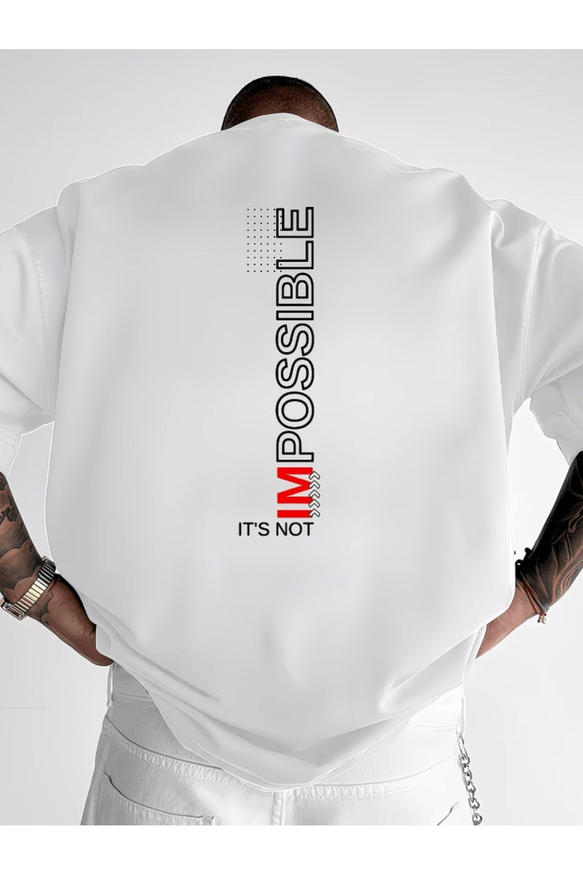 It's Not Impossible Baskılı Premium Oversize T-shirt