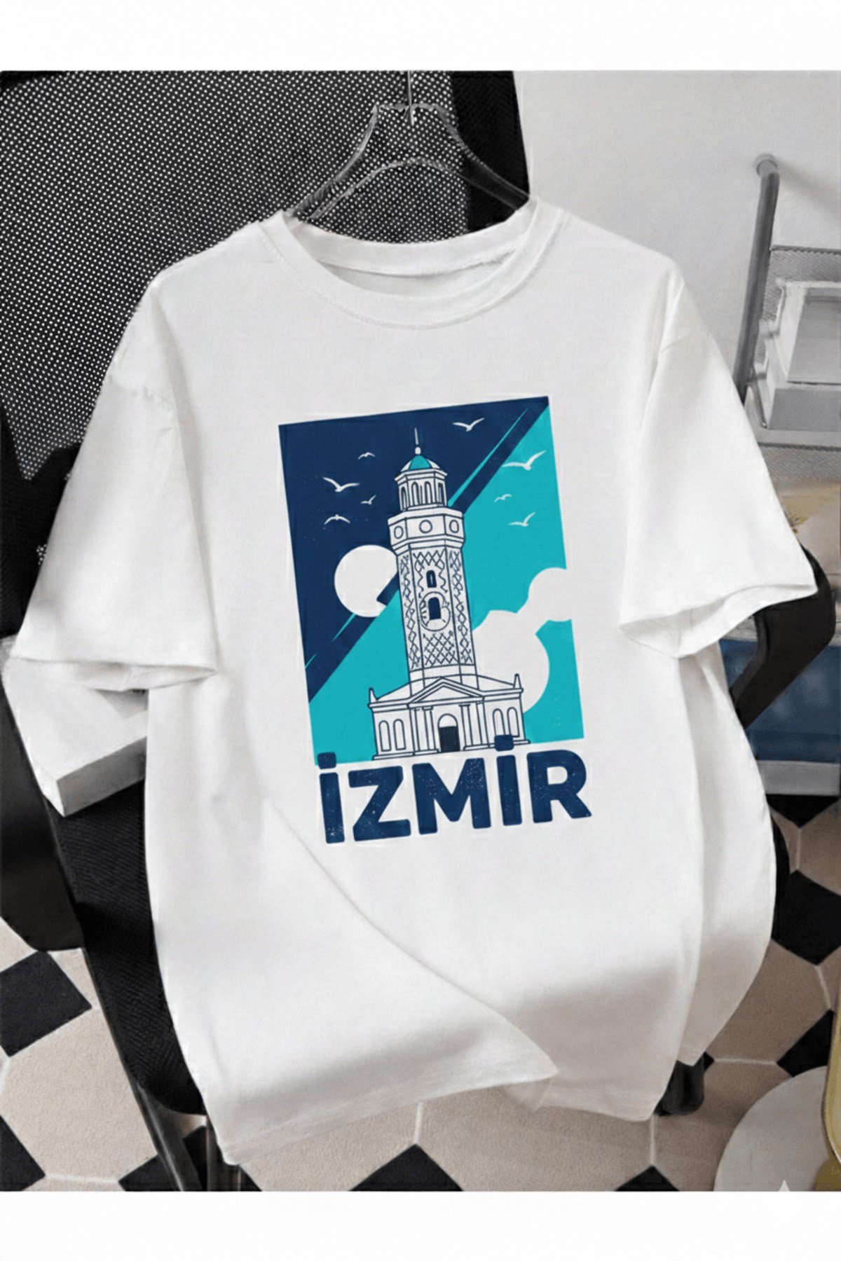 İZMİR Baskılı Premium Oversize T-shirt