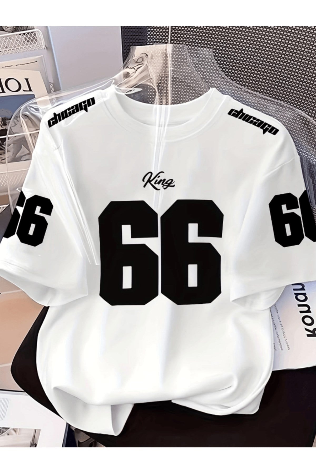 King 66 Baskılı Premium Oversize T-shirt