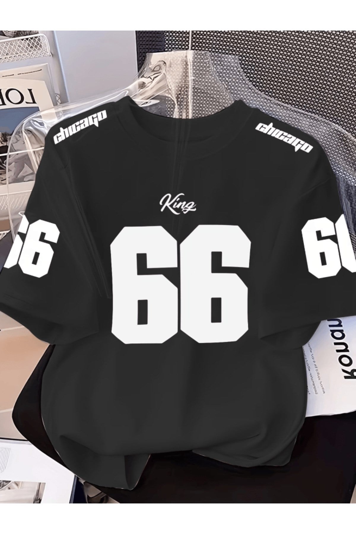 King 66 Baskılı Premium Oversize T-shirt