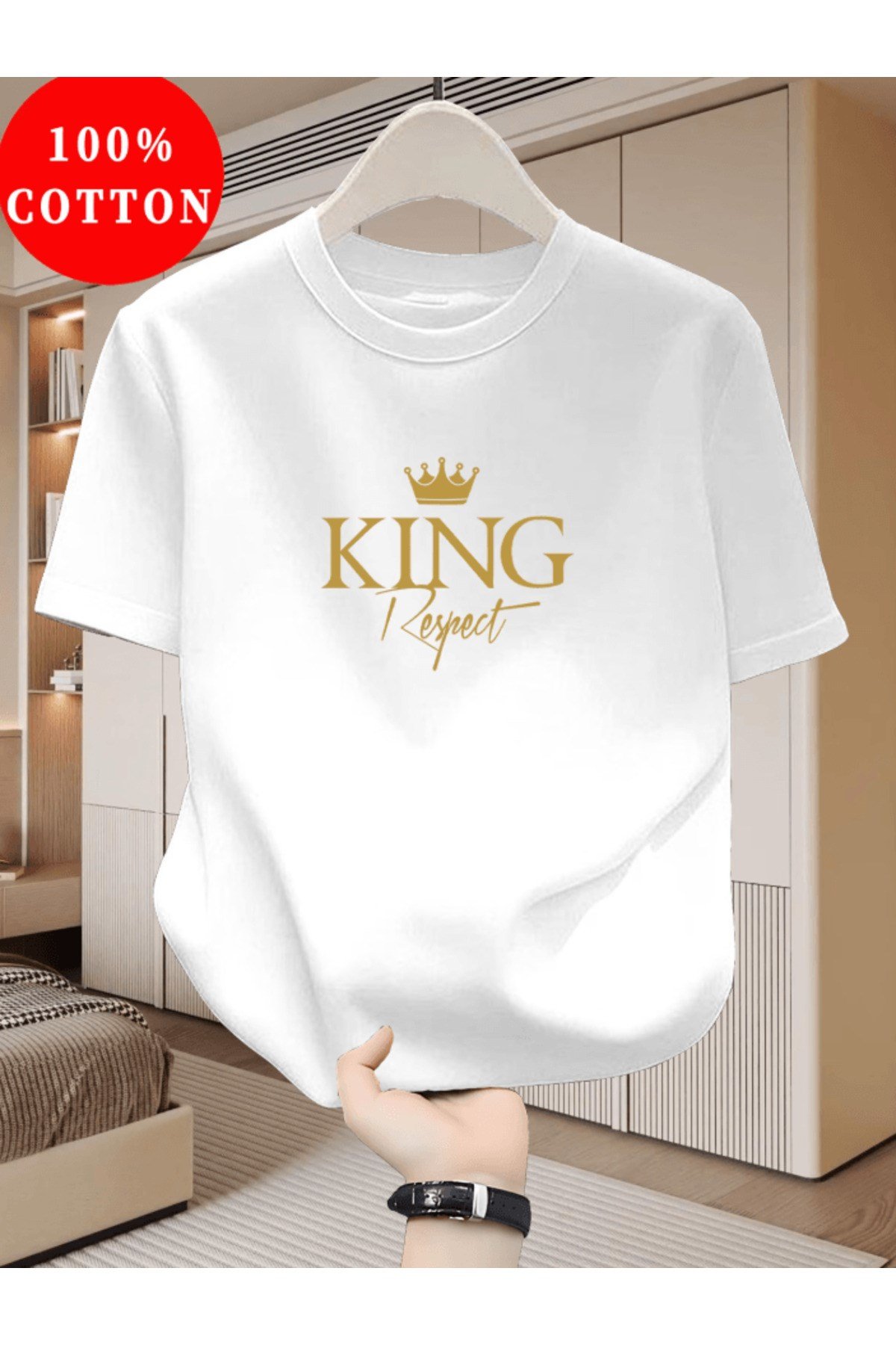 Kıng Respect Baskılı Premium Oversize T-shirt