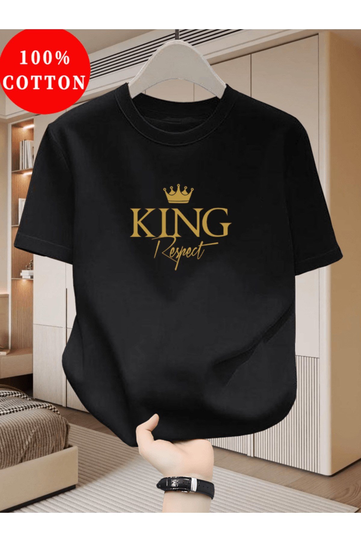 Kıng Respect Baskılı Premium Oversize T-shirt