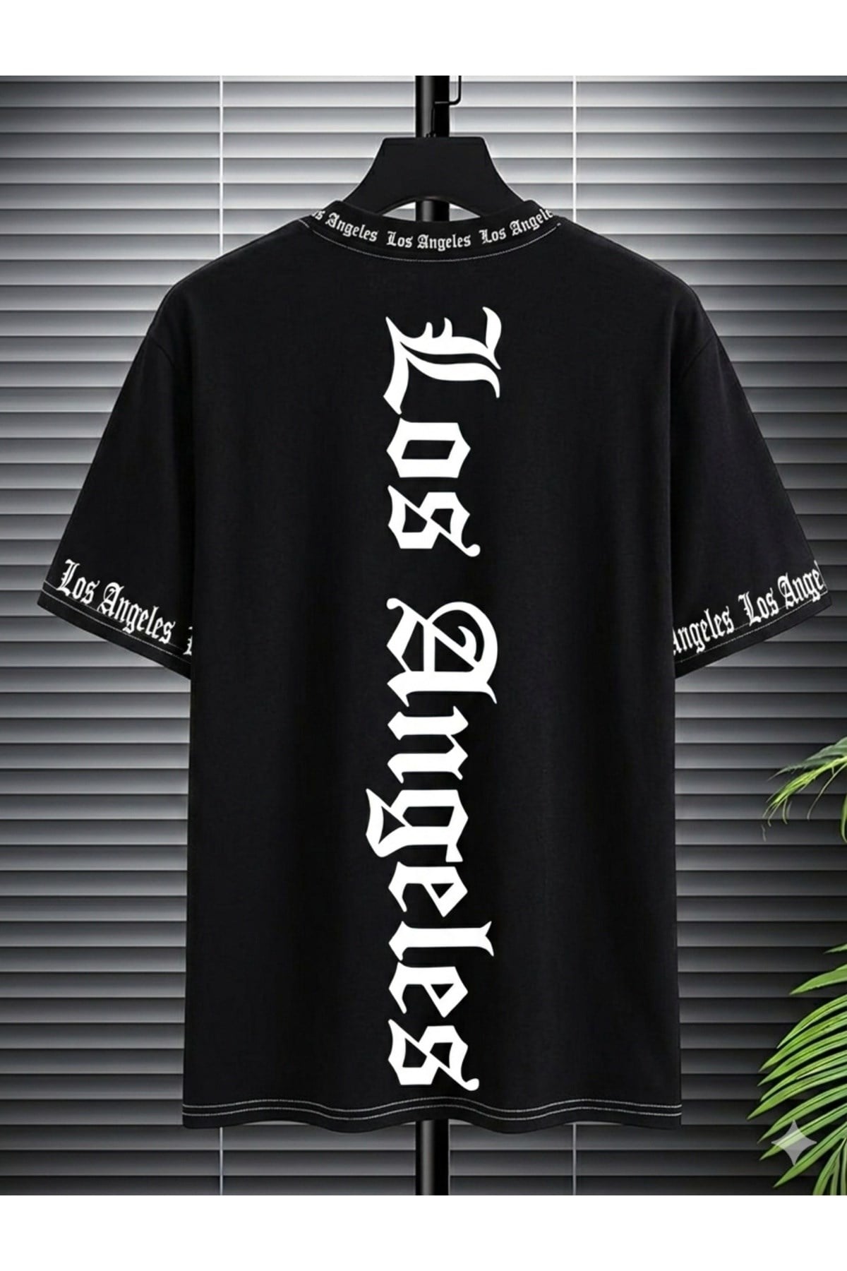 Los Angles Baskılı Premium Oversize T-shirt
