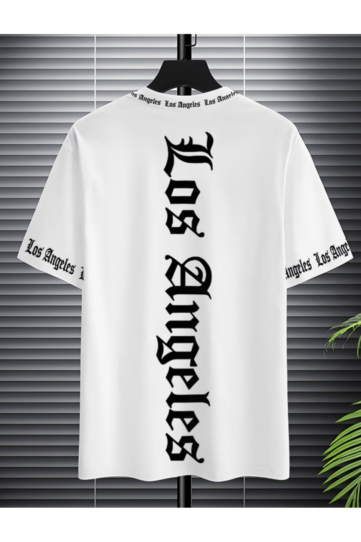 Los Angles Baskılı Premium Oversize T-shirt