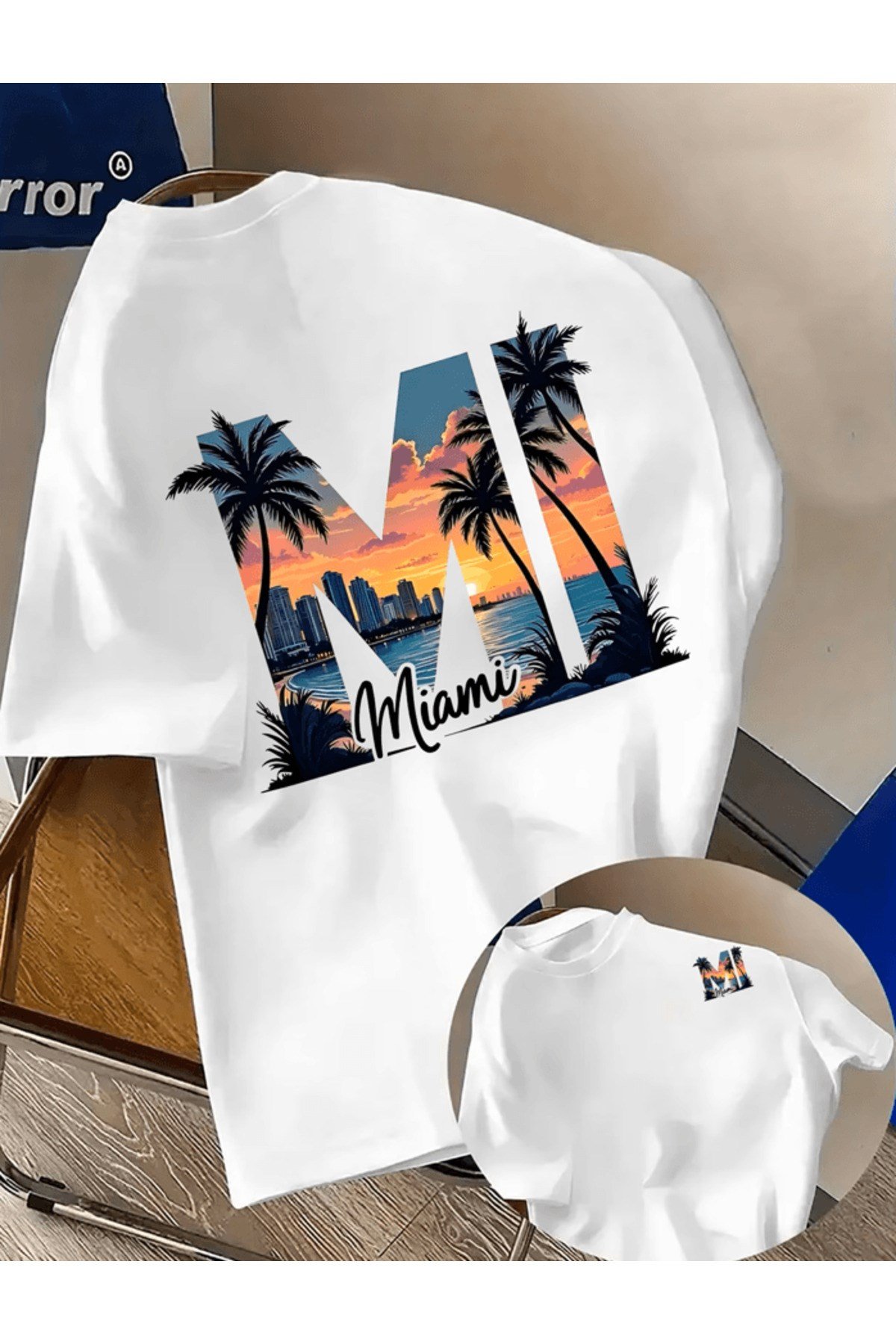 Miami Çift Taraf Baskılı Premium Oversize T-shirt