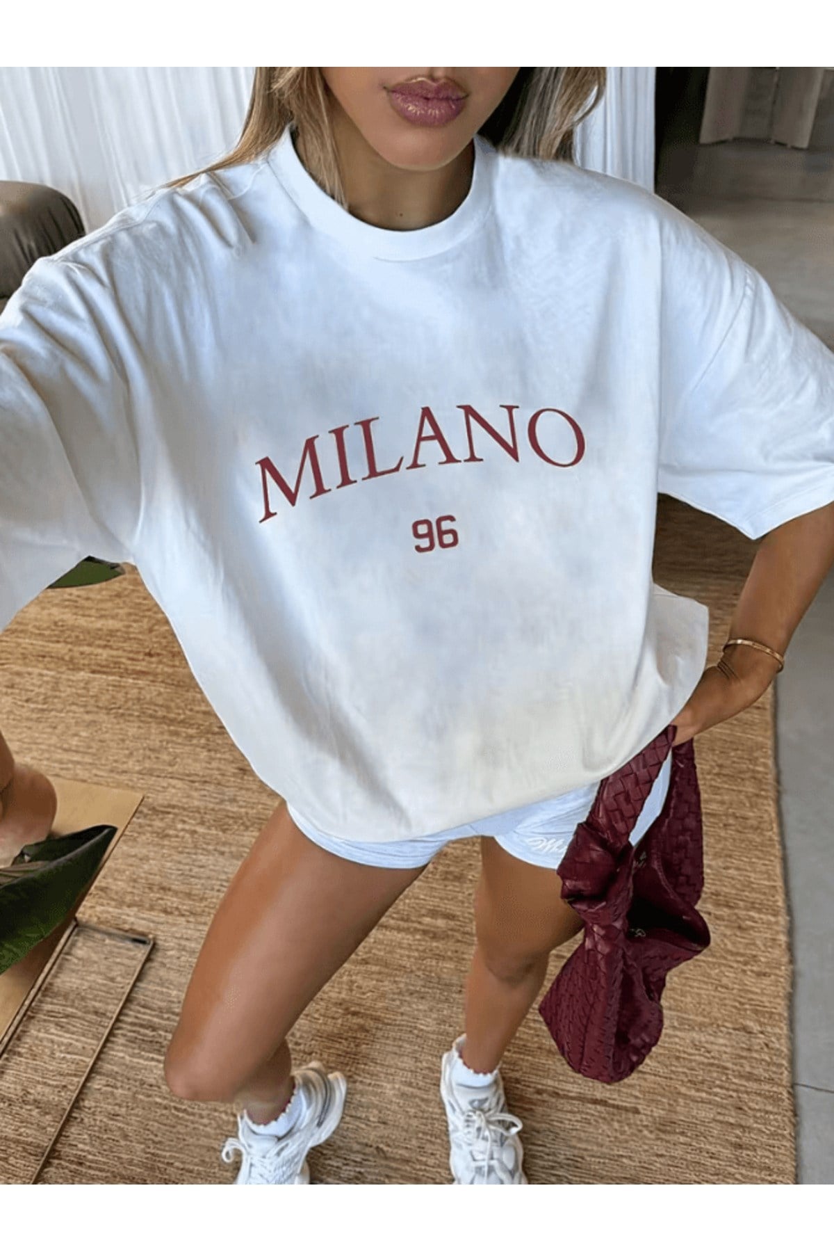 Milano 96 Baskılı Premium Oversize T-shirt