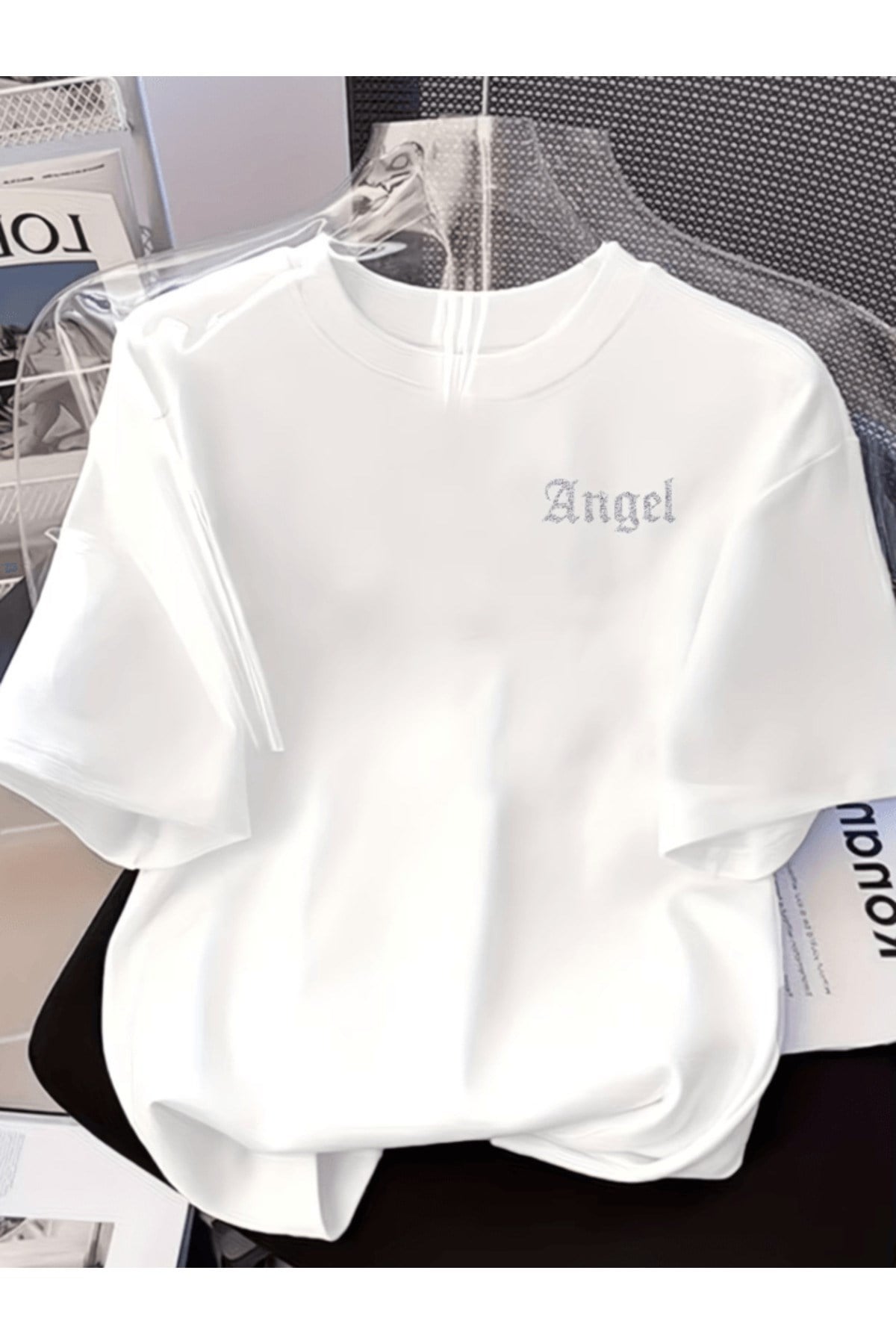 Mini Angel Baskılı Premium Oversize T-shirt