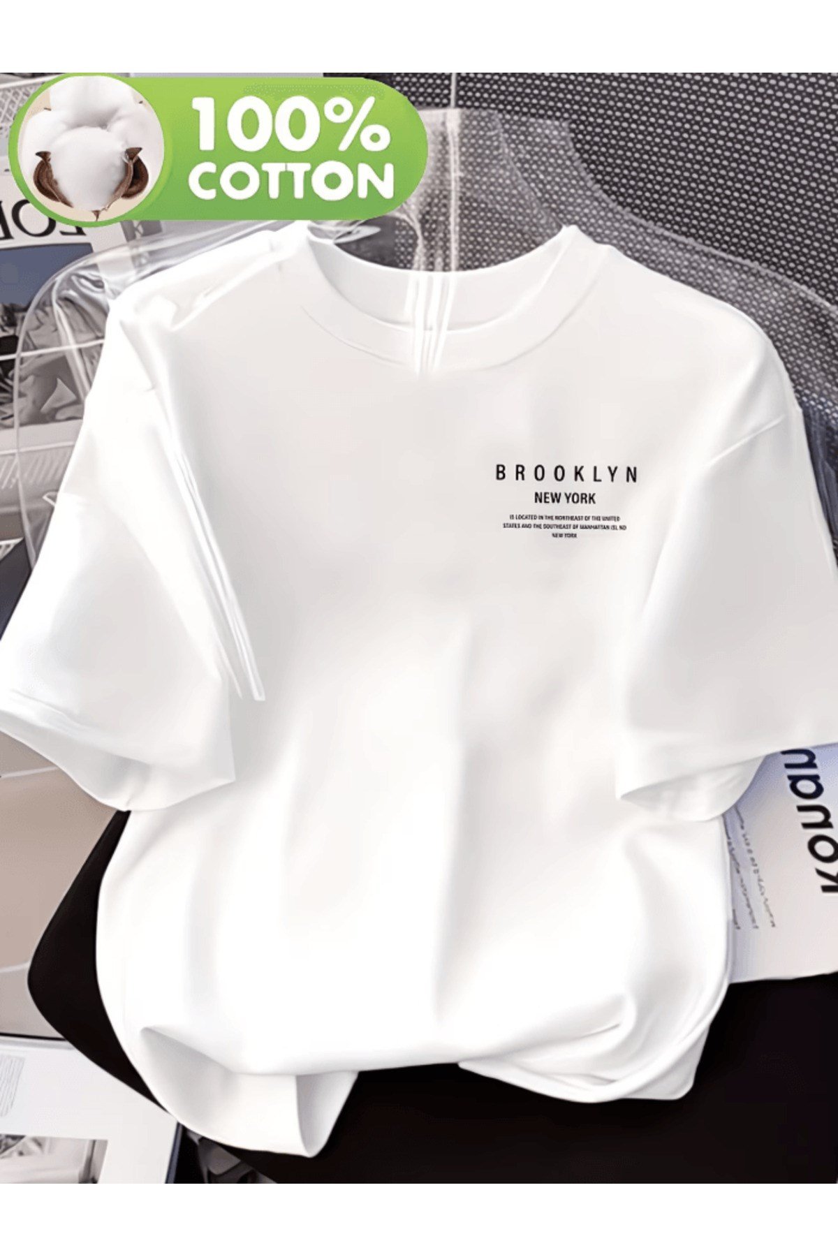 Mini Brooklyn New York Baskılı Premium Oversize T-shirt
