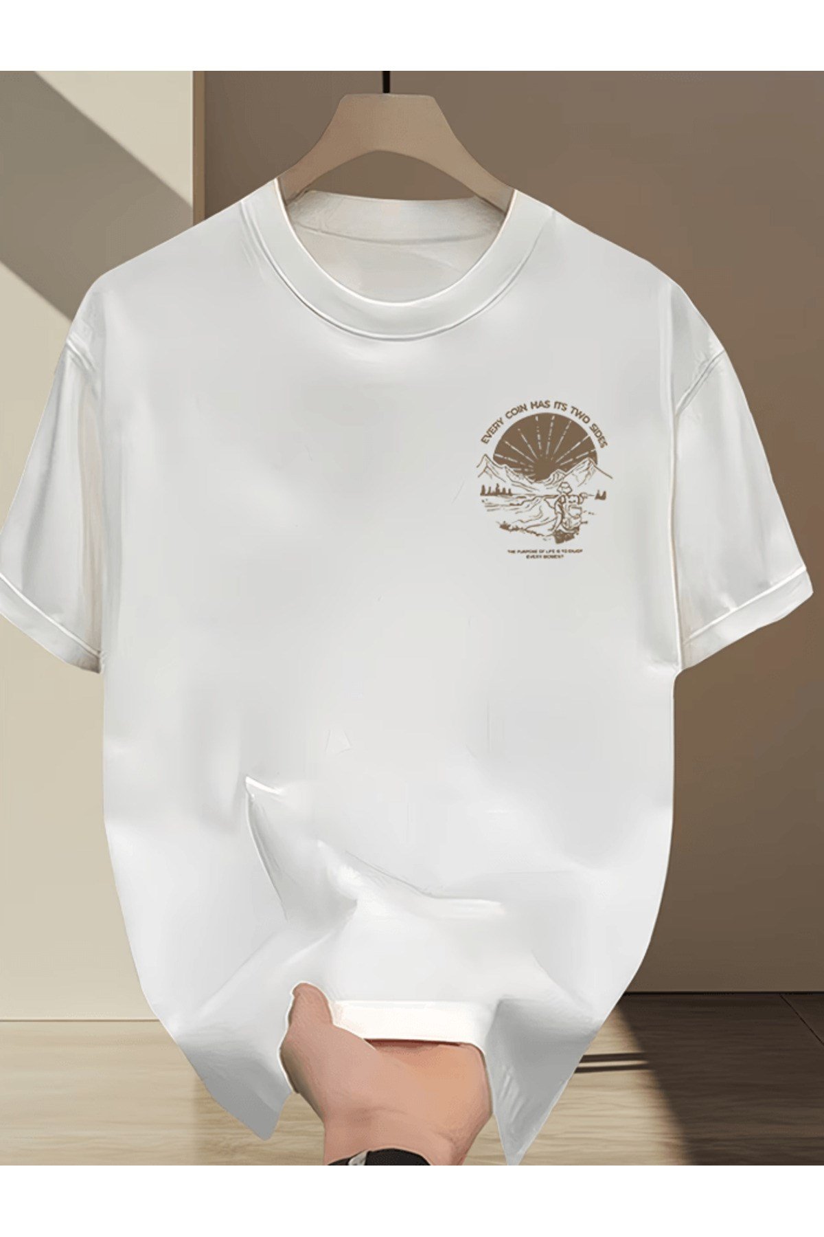 Mini Explorer Daire Tasarım Baskılı Premium Oversize T-shirt