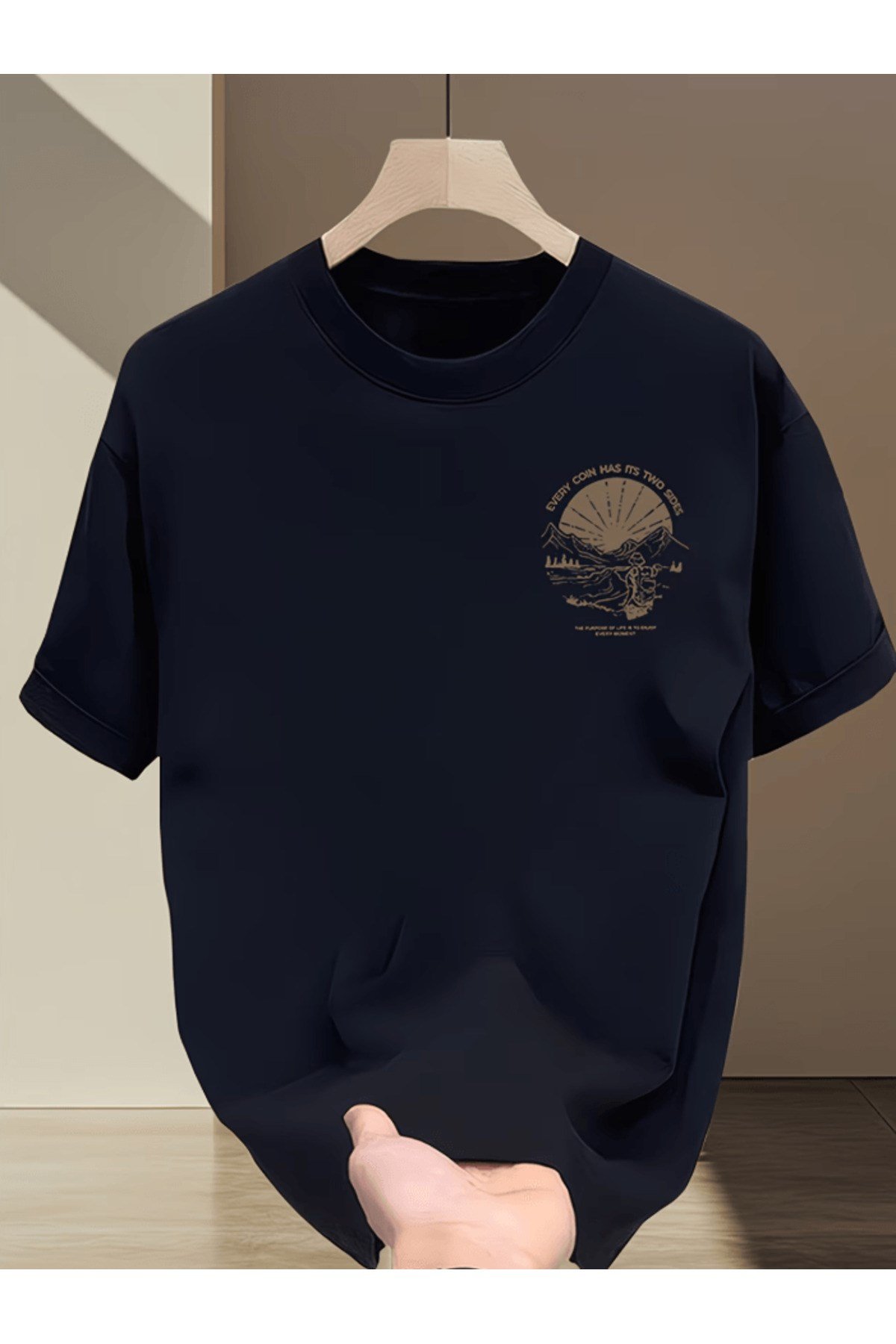 Mini Explorer Daire Tasarım Baskılı Premium Oversize T-shirt