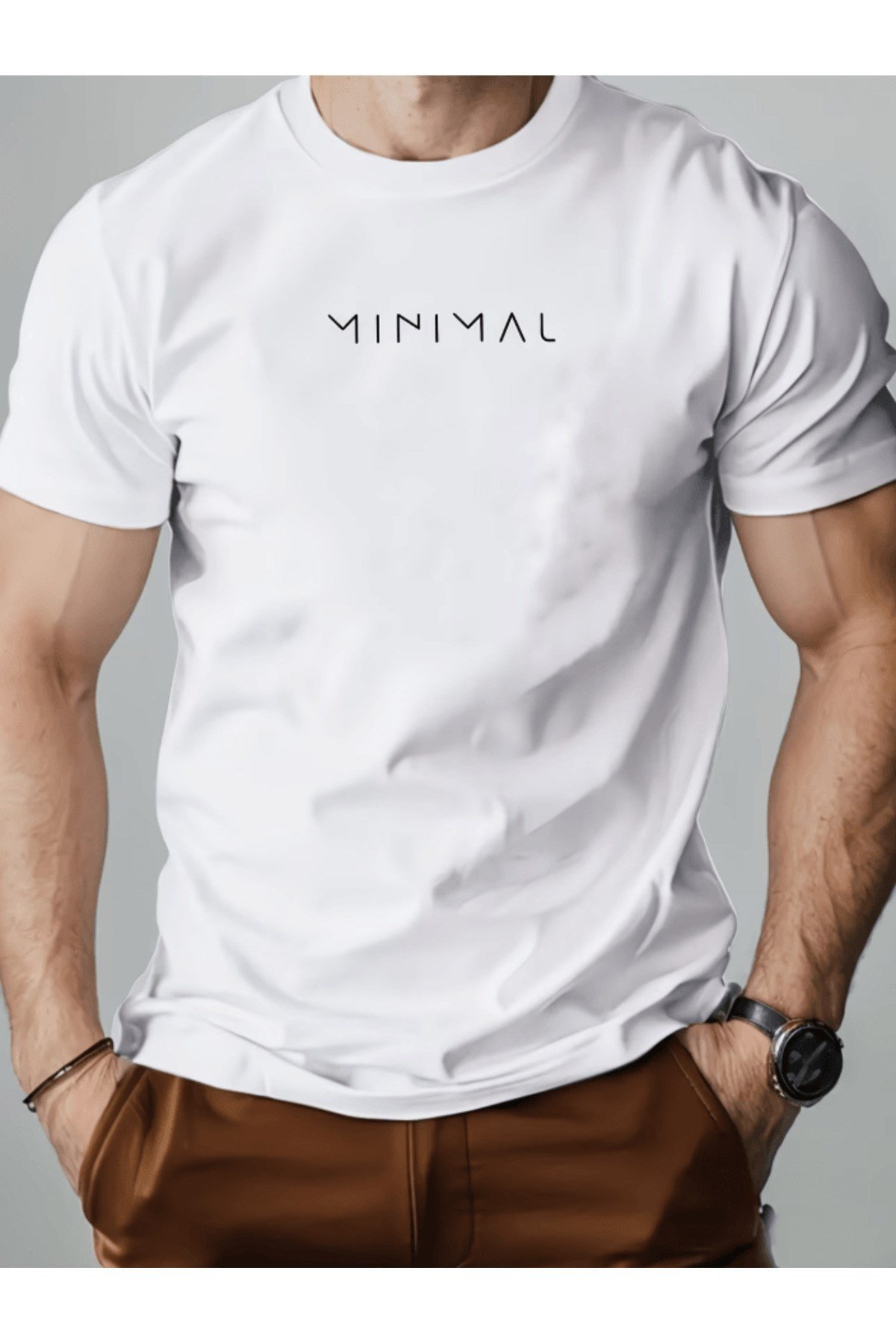 Minimal Baskılı Premium Oversize T-shirt