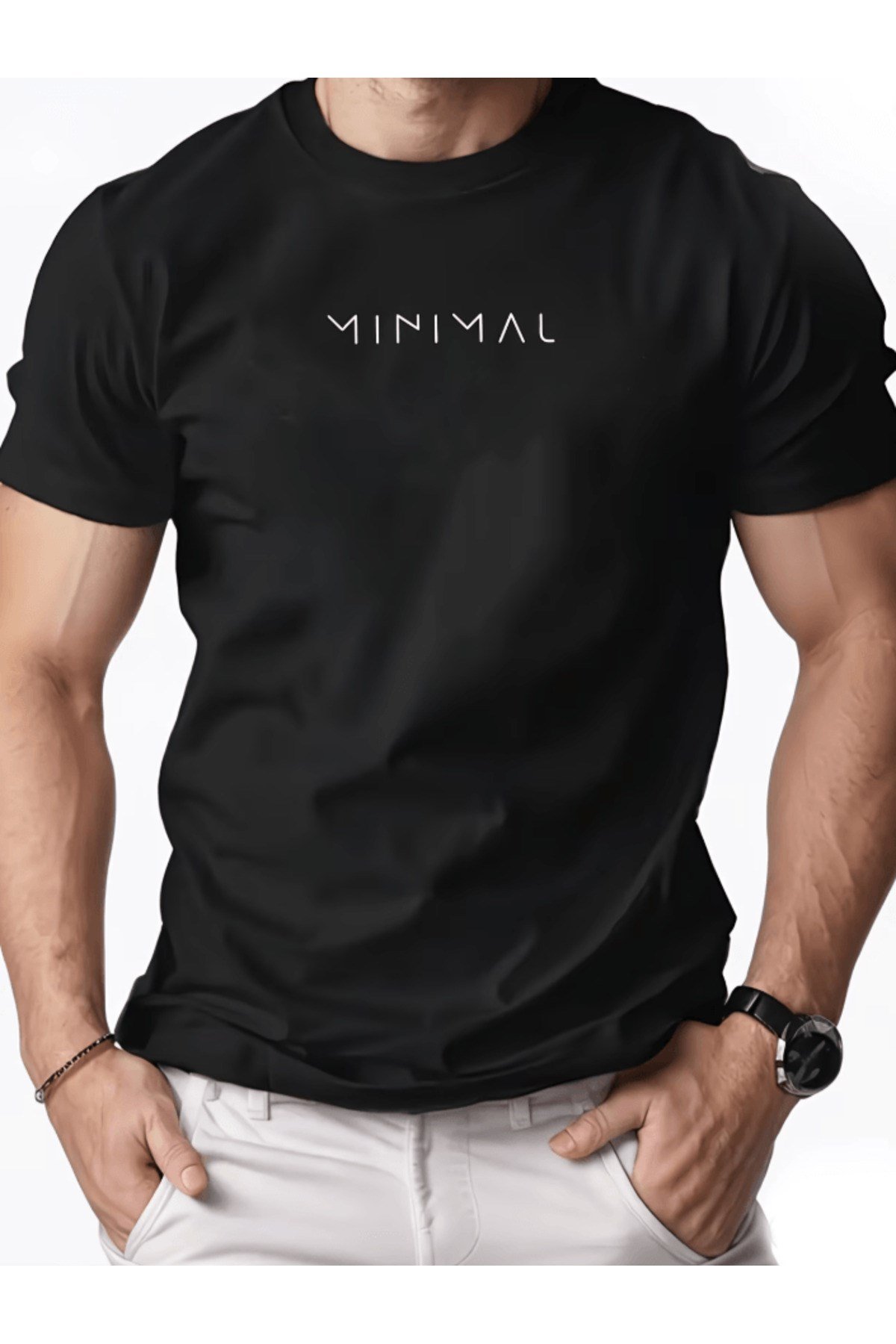 Minimal Baskılı Premium Oversize T-shirt