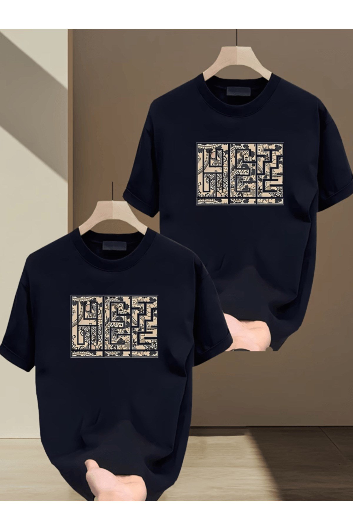 Motif Tasarım Baskılı Premium Oversize T-shirt