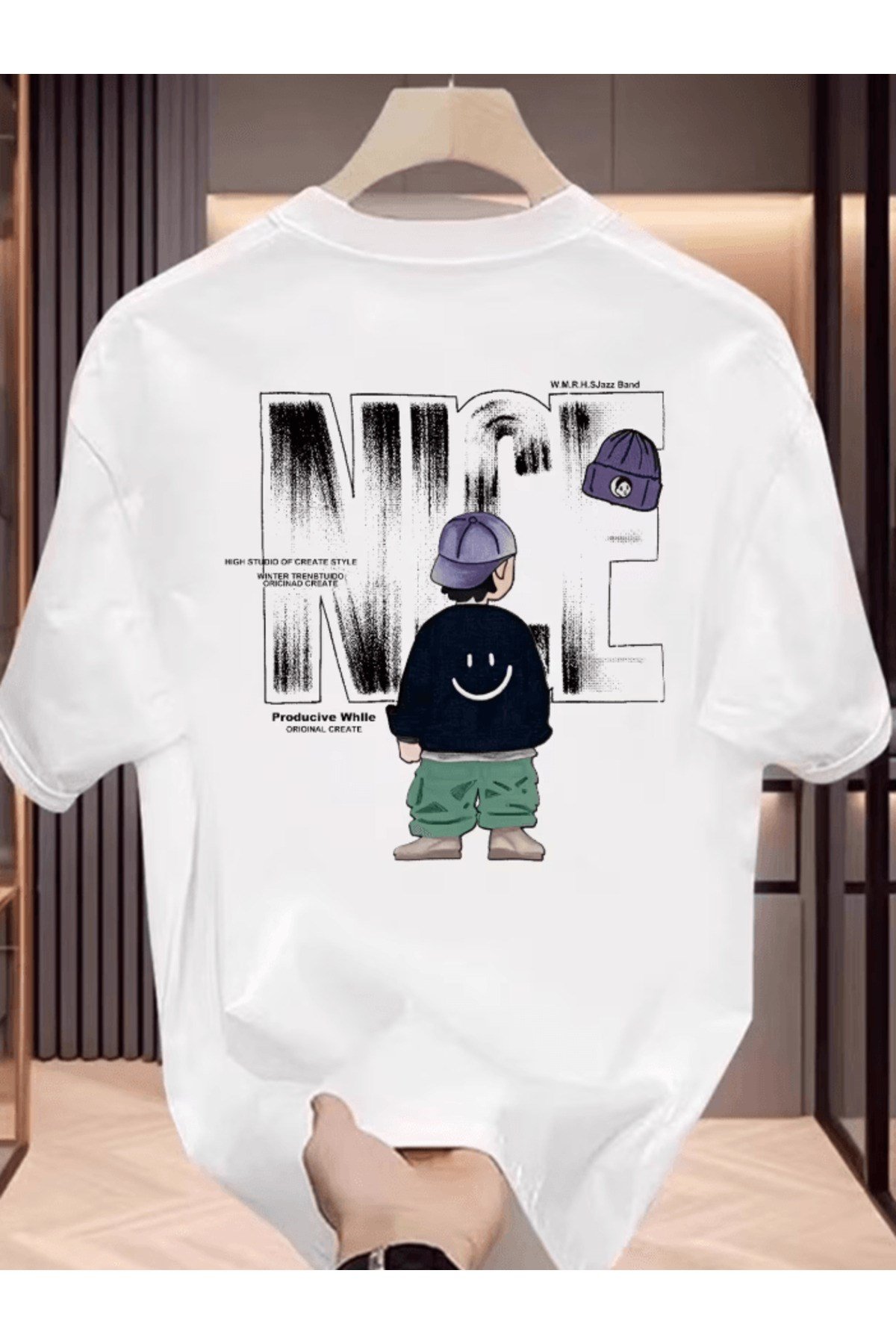 Nıce Baskılı Premium Oversize T-shirt