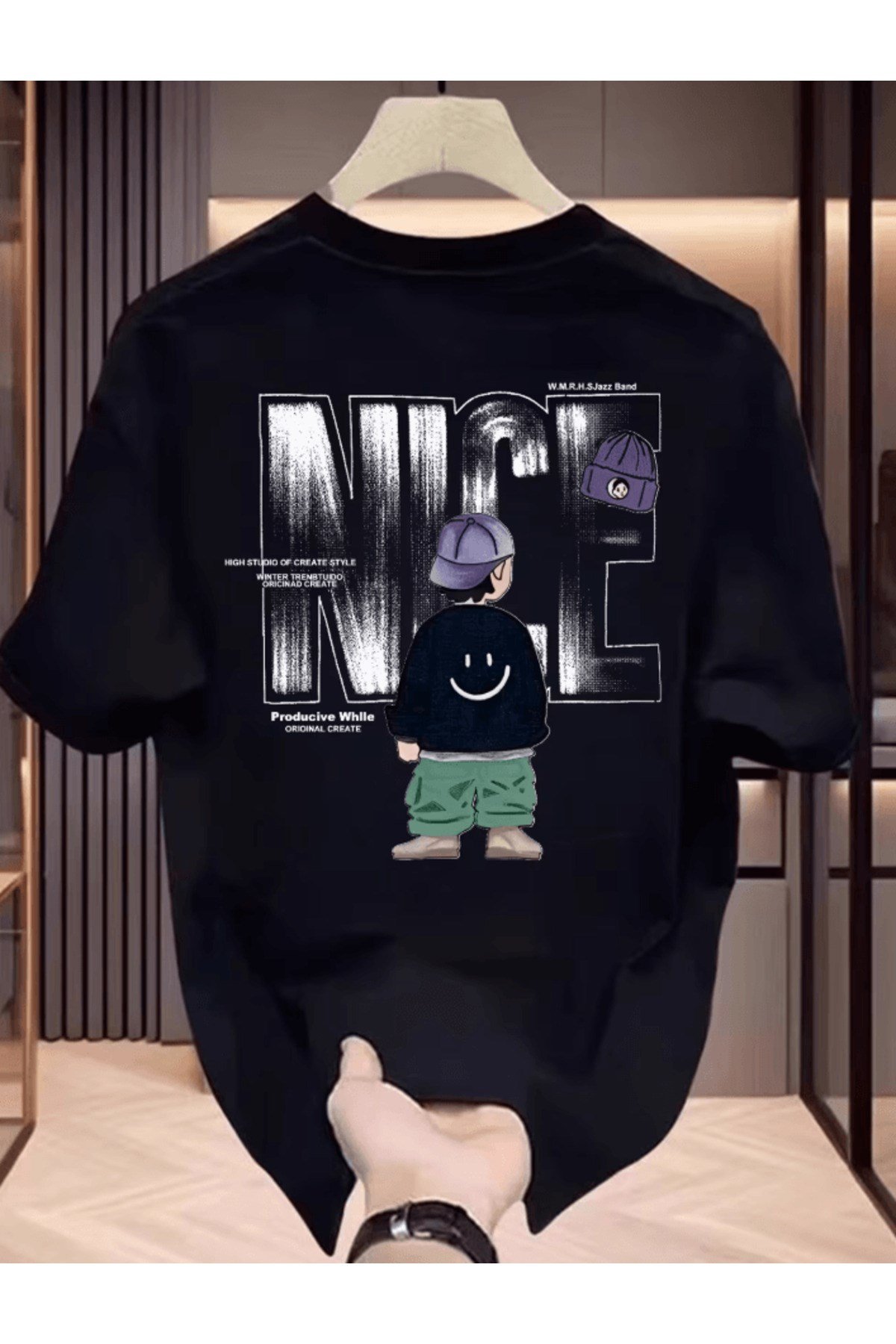 Nıce Baskılı Premium Oversize T-shirt