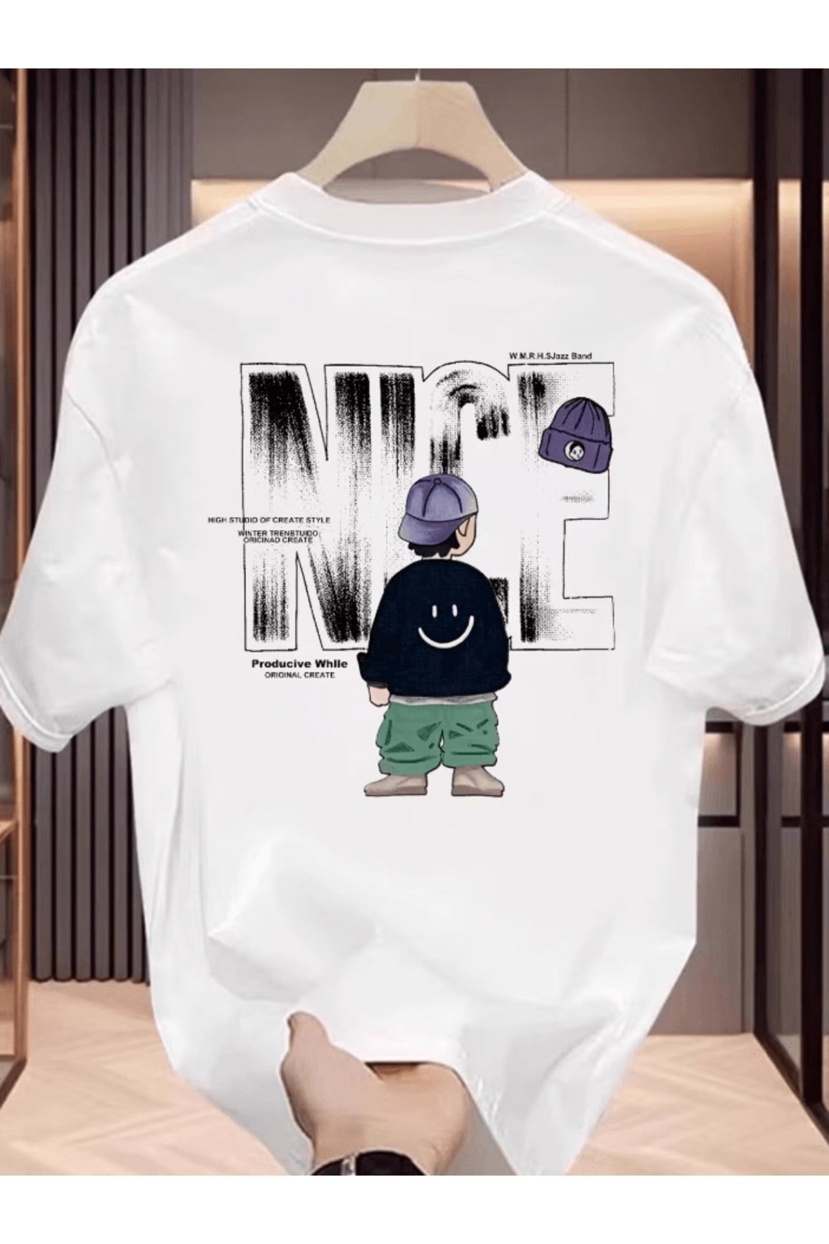 Nıce Baskılı Premium Oversize T-shirt