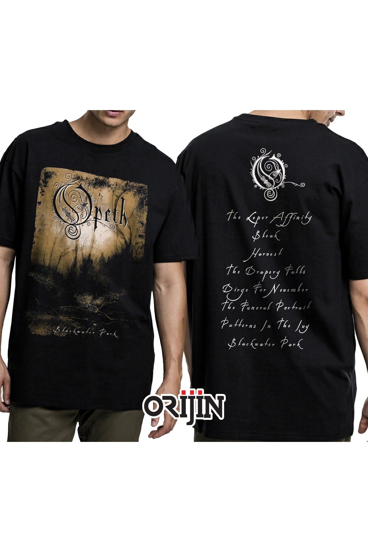 Opeth Blackwater Park Ön Arka Baskılı Unisex Siyah Tshirt