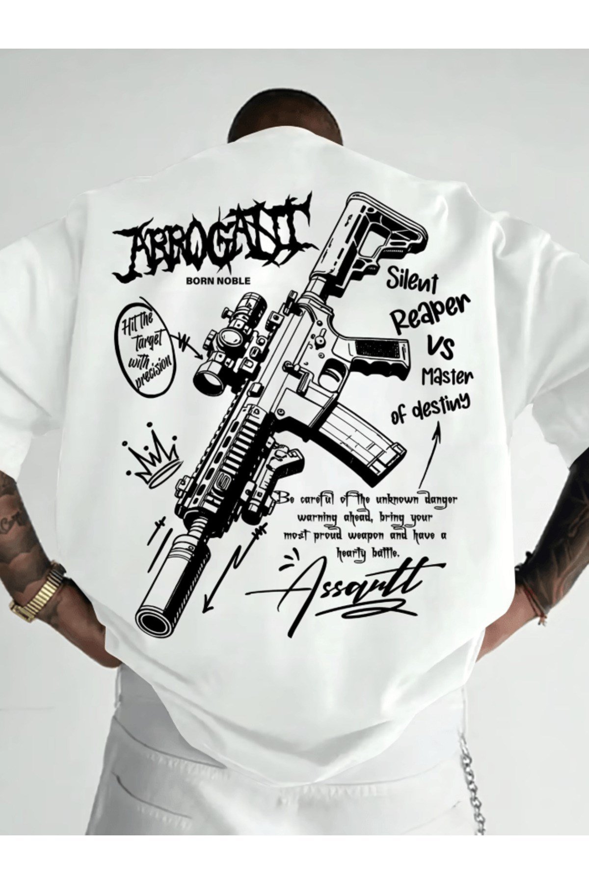 Özel Tasarım Grafiti Baskılı Premium Oversize T-shirt