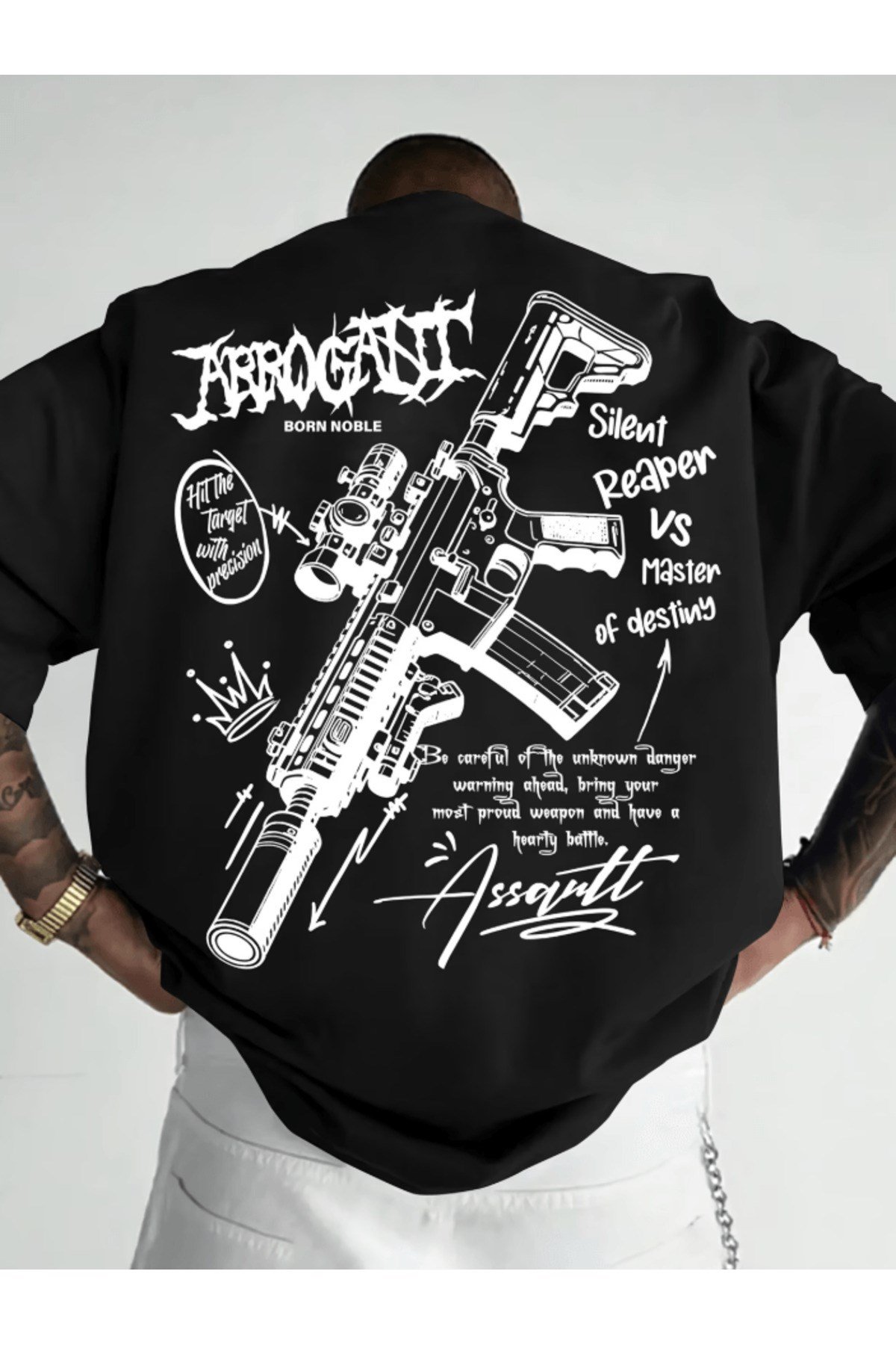 Özel Tasarım Grafiti Baskılı Premium Oversize T-shirt