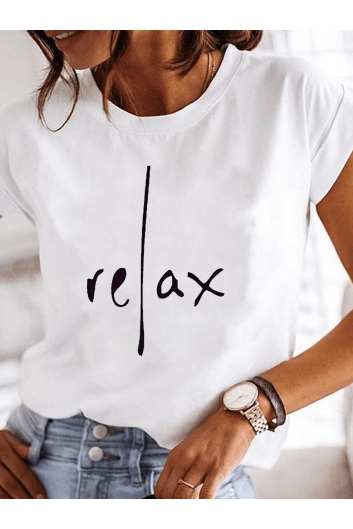 Relax Baskılı Premium Oversize T-shirt