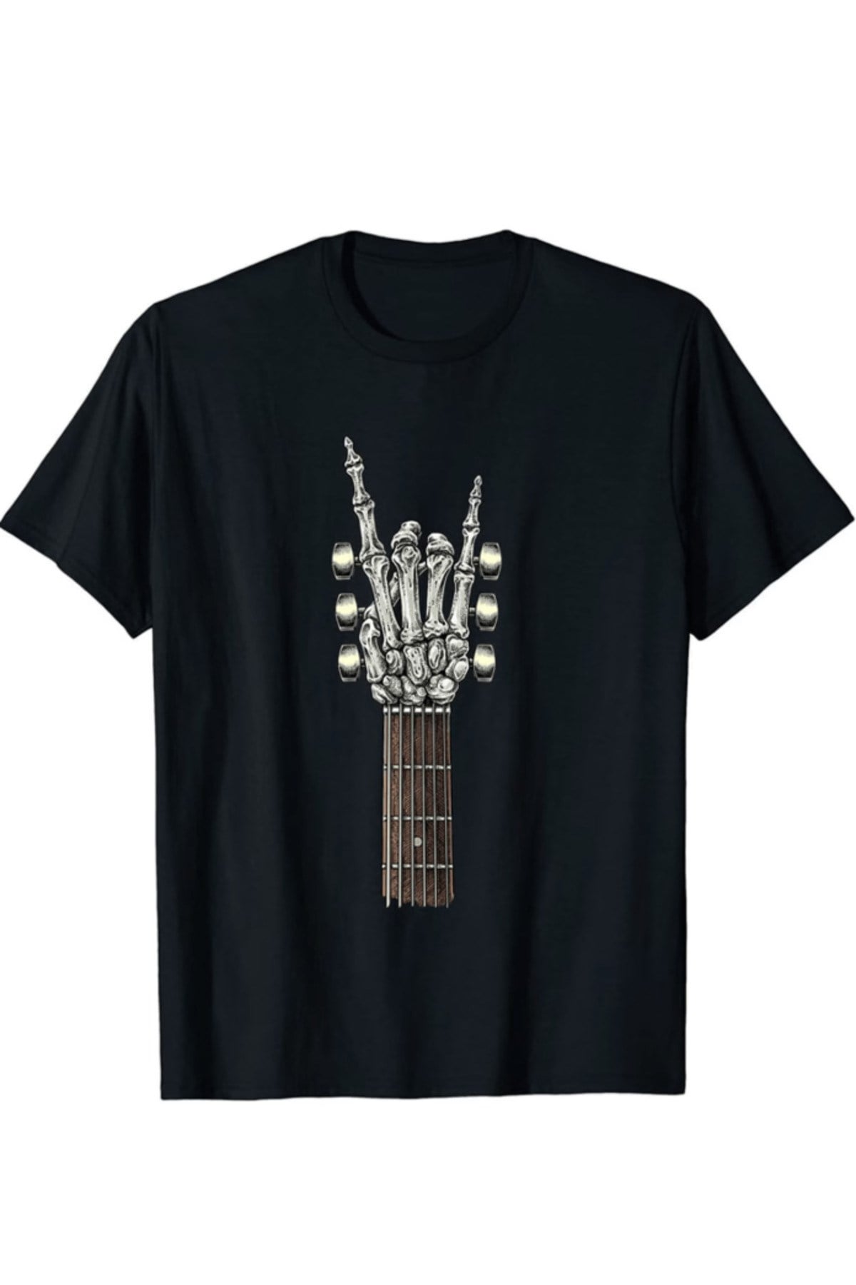 Rock Gitar Baskılı Premium Oversize T-shirt