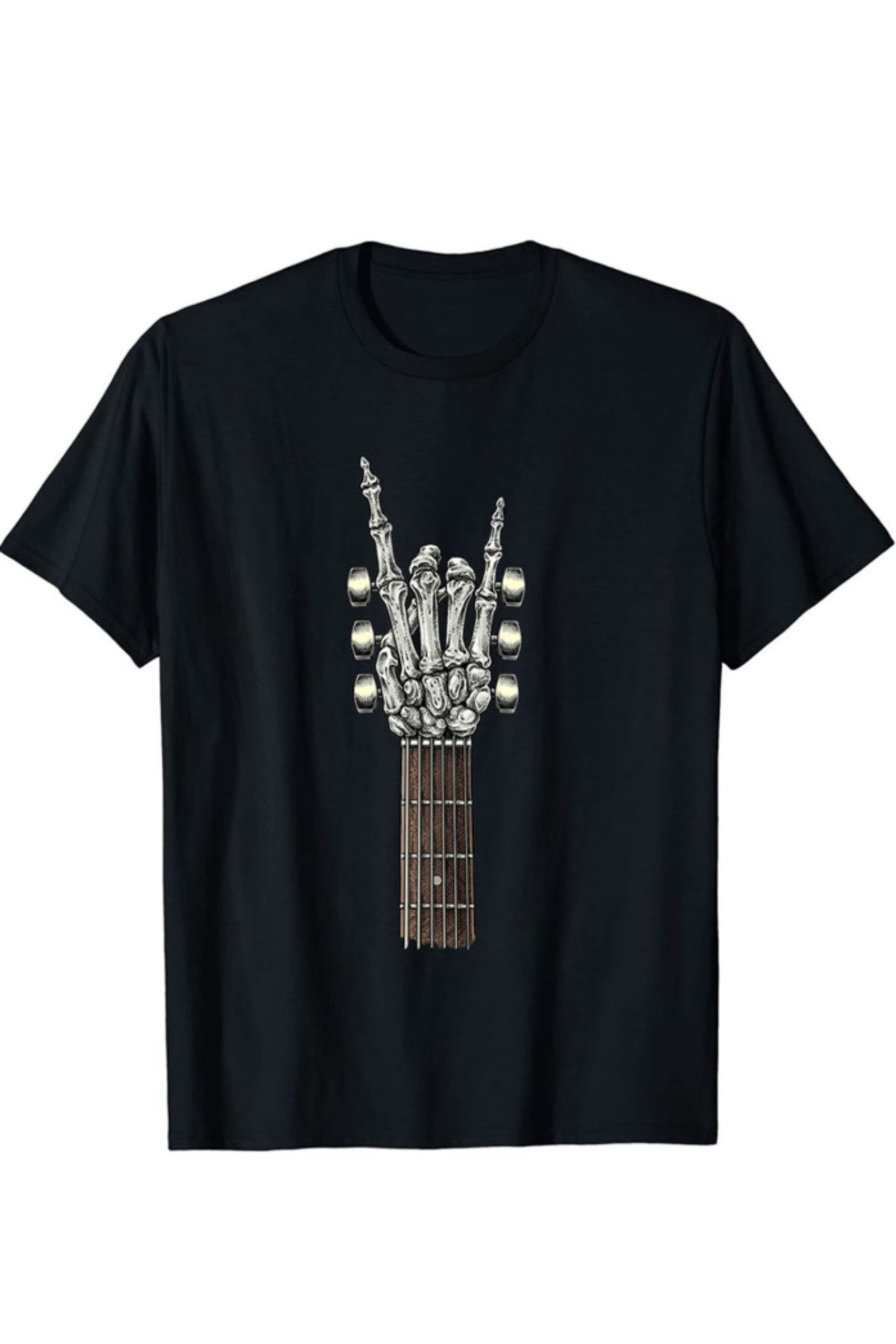 Rock Gitar Baskılı Premium Oversize T-shirt