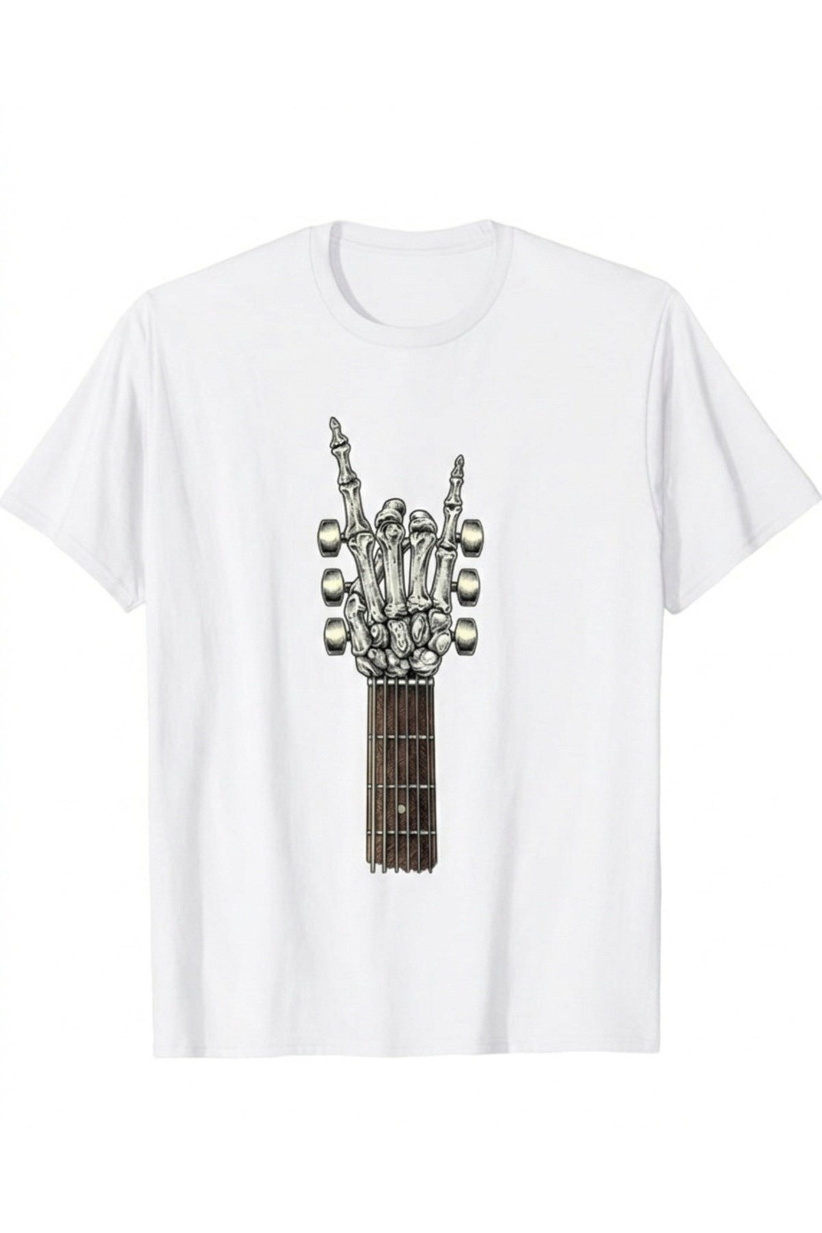 Rock Gitar Baskılı Premium Oversize T-shirt