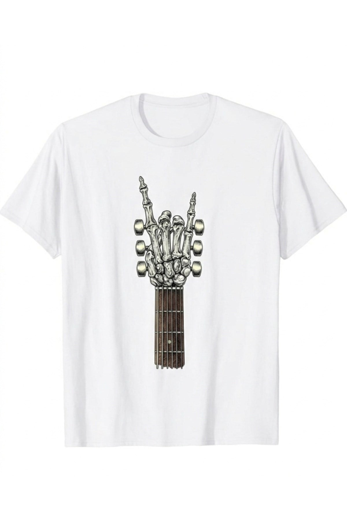 Rock Gitar Baskılı Premium Oversize T-shirt