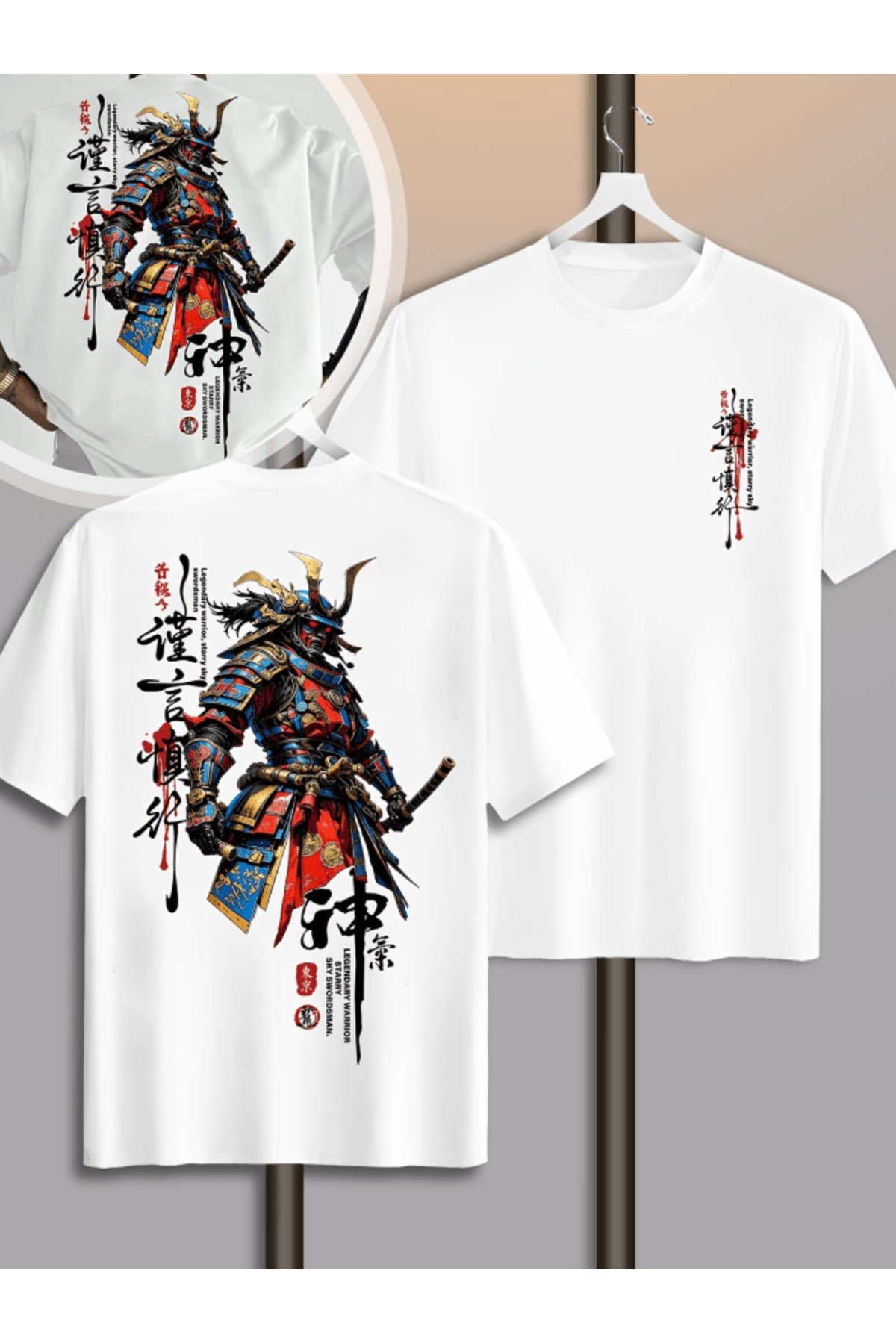 Samuray Çift Taraf Baskılı Premium Oversize T-shirt