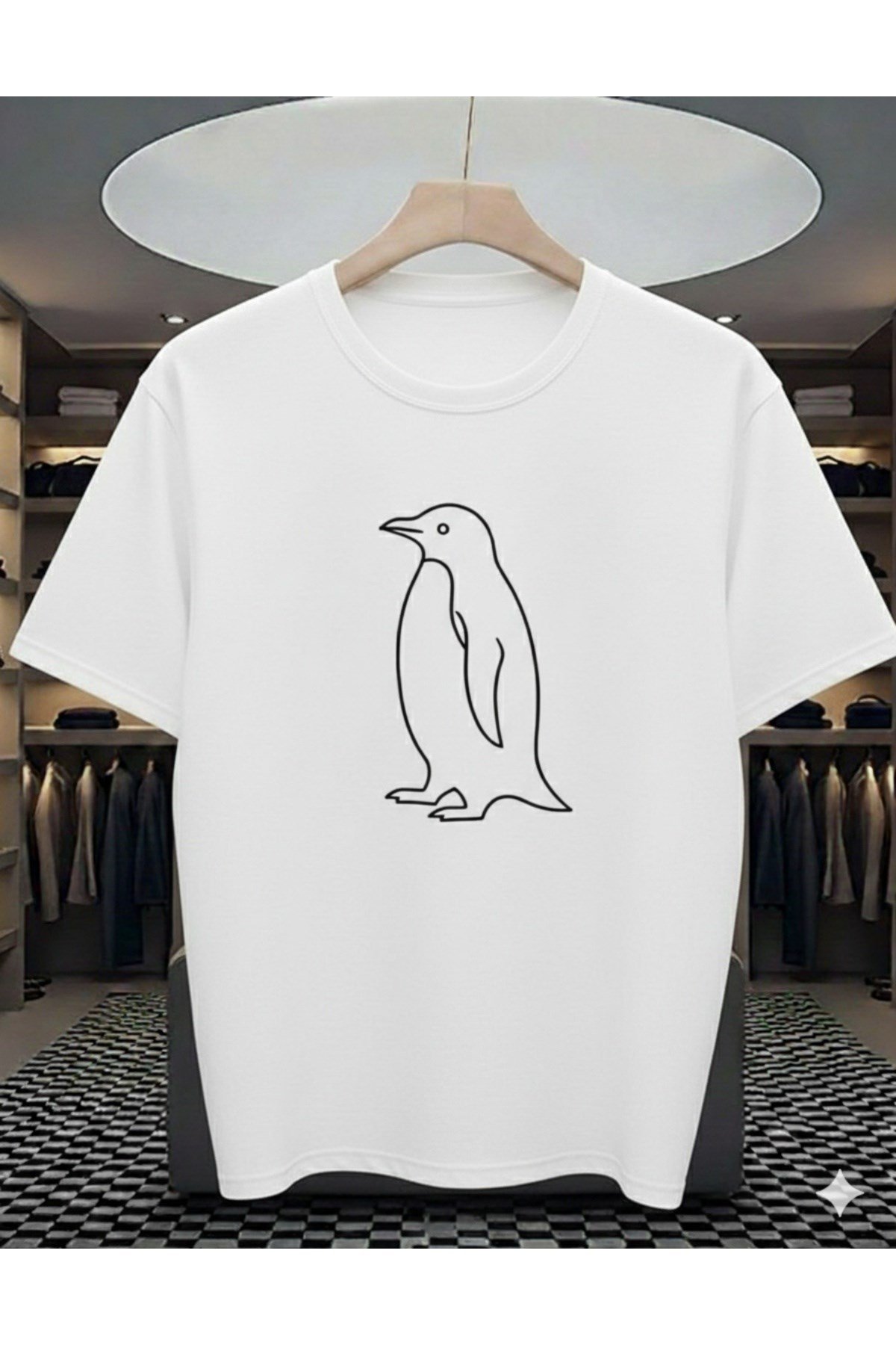 {sevimli penguen} Baskılı Premium Oversize T-shirt