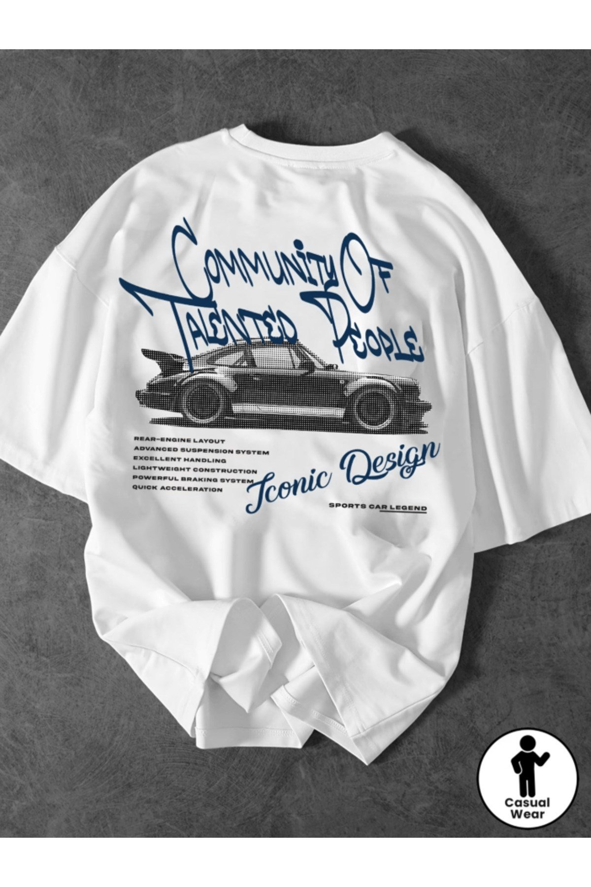 Sports Car Legand Sırt Baskılı Premium Oversize T-shirt