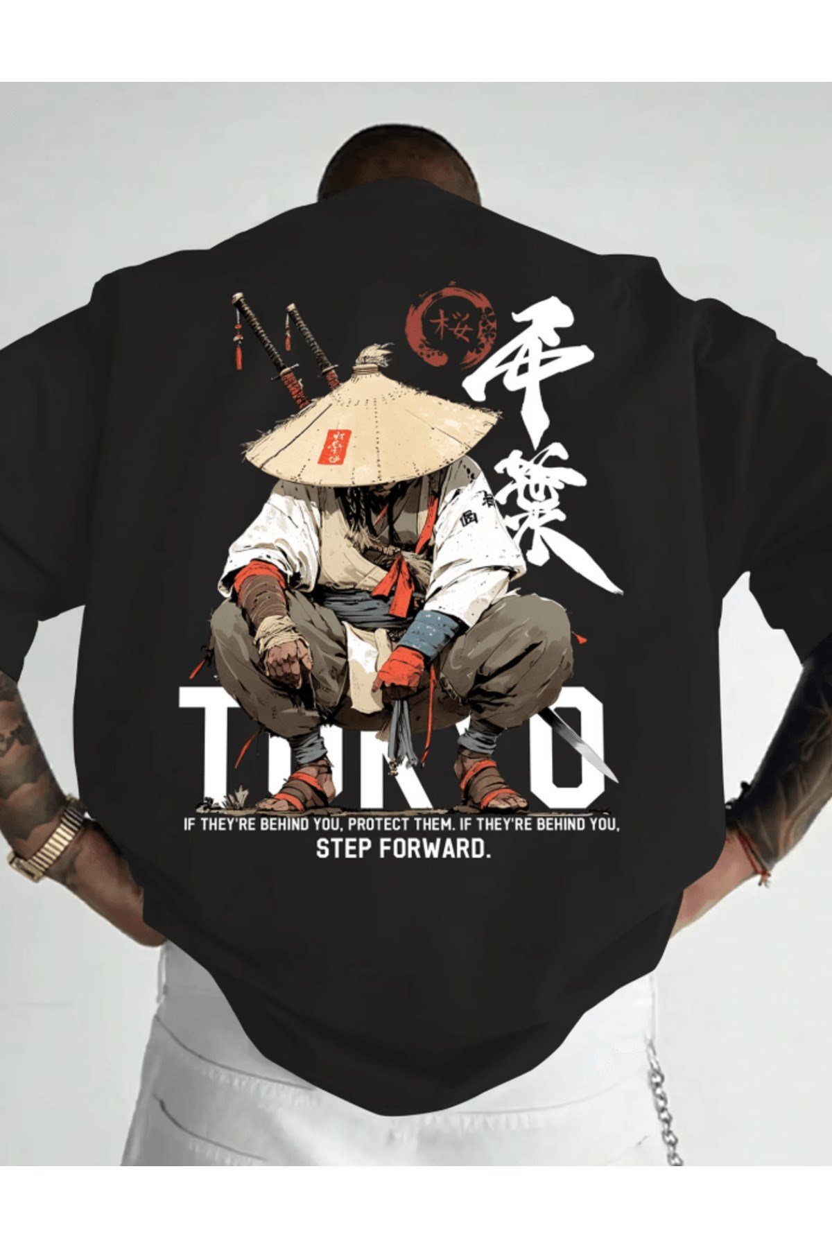 Tokyo Karakter Baskılı Premium Oversize T-shirt