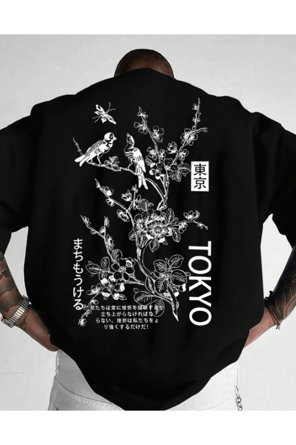 Tokyo Sırt Baskılı Premium Oversize T-shirt