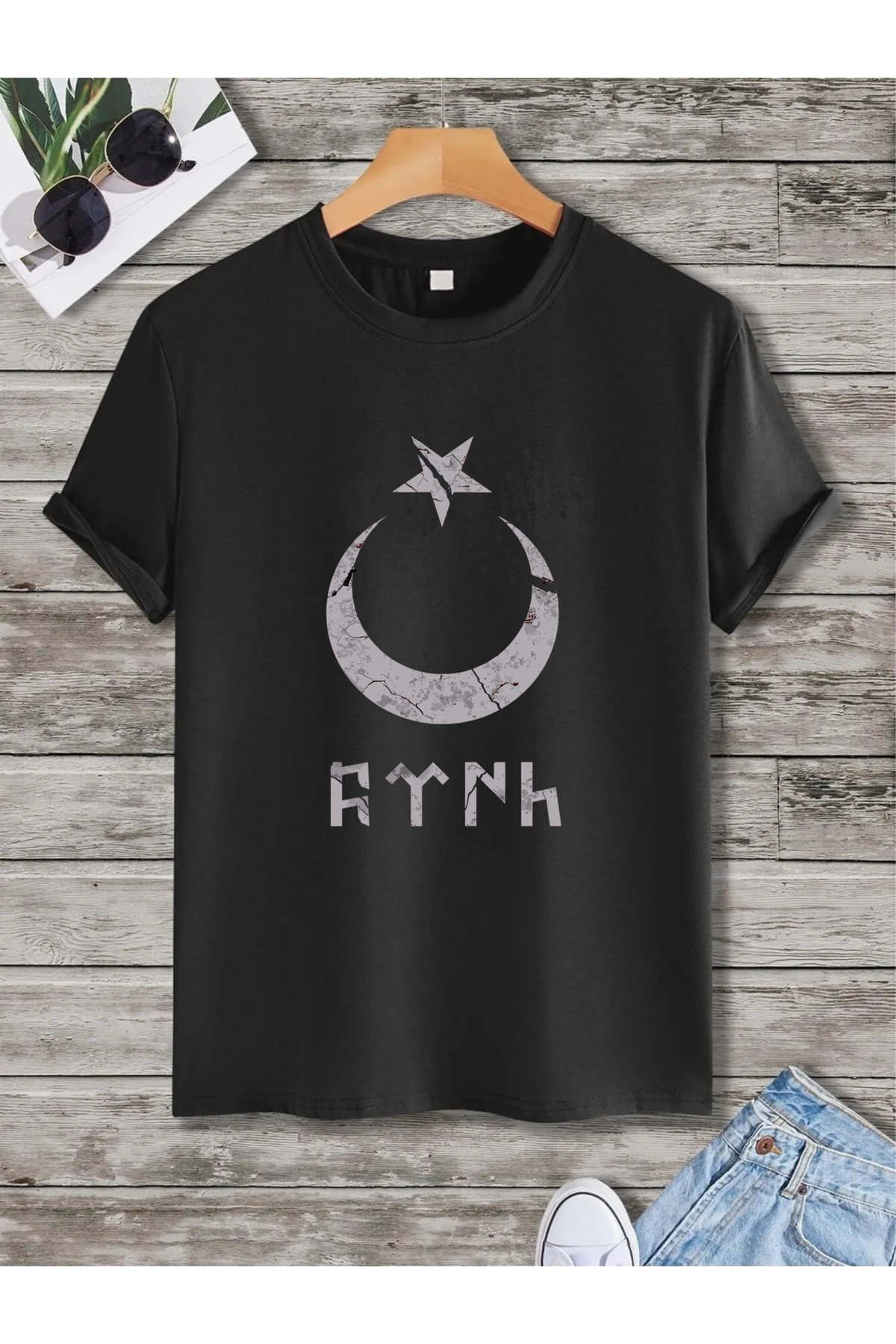 türk devleti-ayyıldız-transferbaskı-türk-kurt-kişiye özel