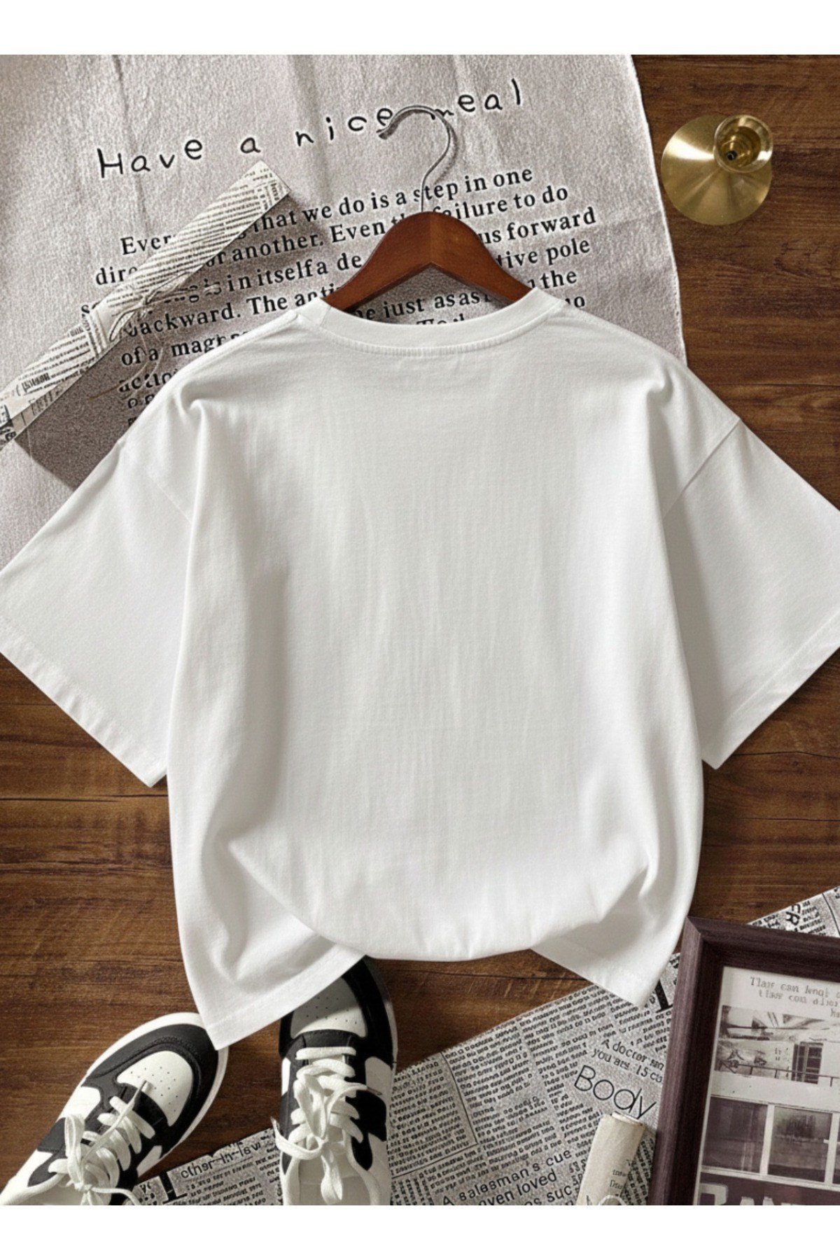 Unisex Bay/ Düz Renk Basic Bisiklet Yaka Regular T-shirt