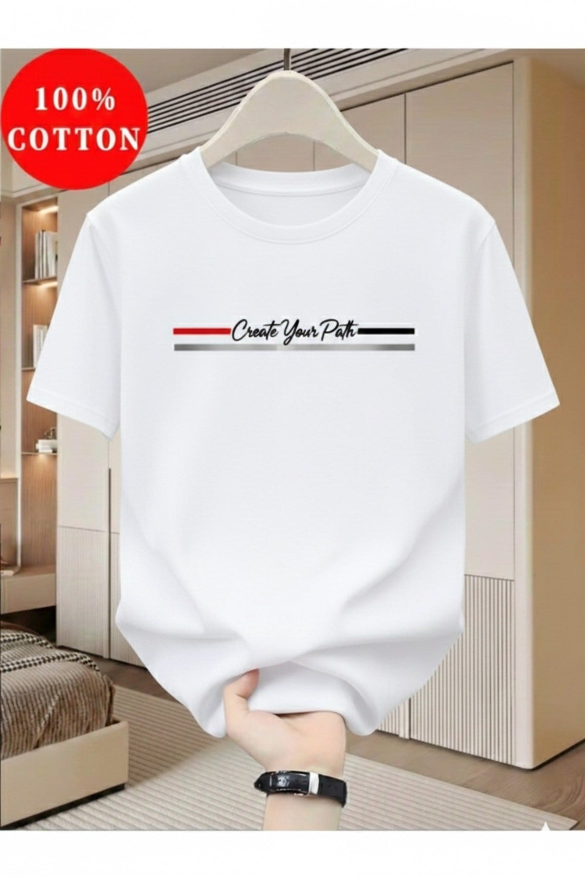 Unisex Chase Your Path Baskılı Regular Tişört