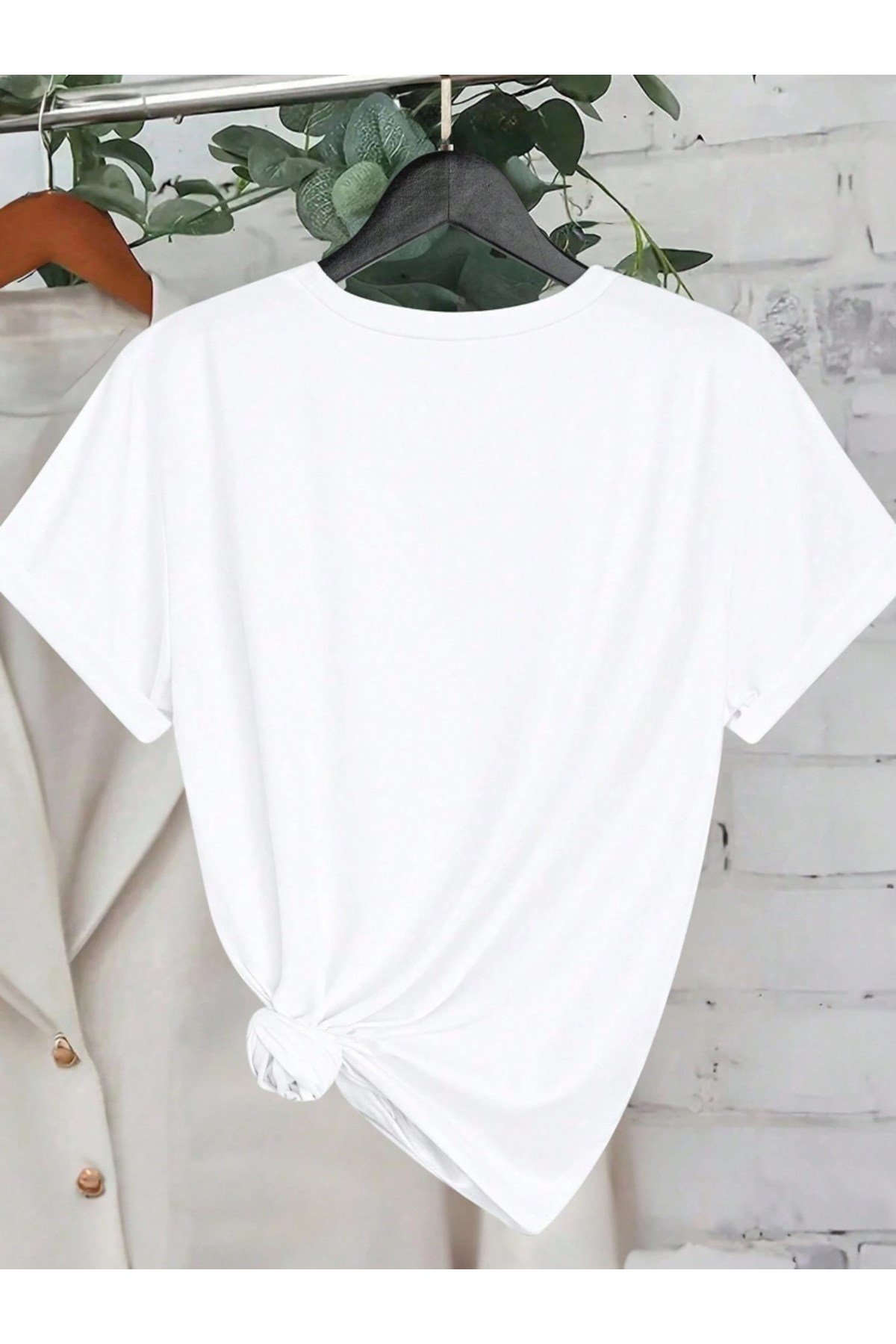 Unisex Cherry Kiraz Tasarımlı Basic Bisiklet Yaka Regular T-shirt %100 Pamuk