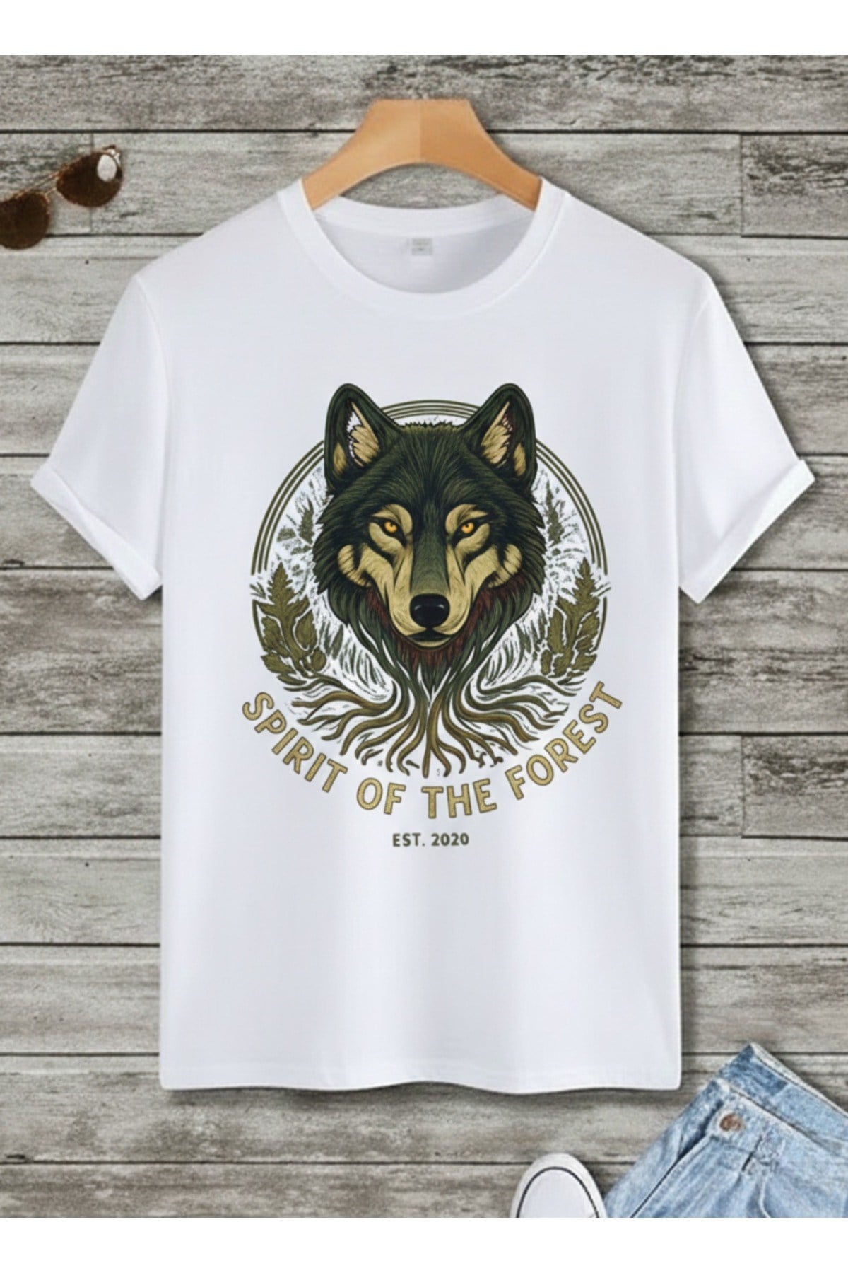 Unisex Kurt Baskılı Basic Regular T-shirt