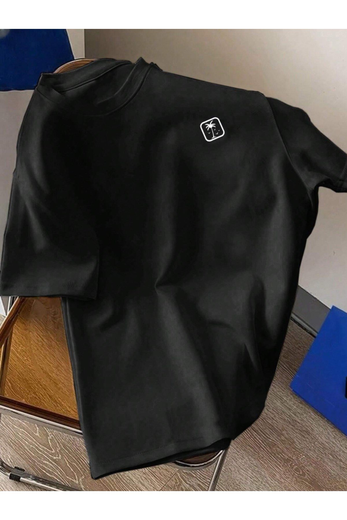 Unisex Yaz Mektup Tasarımlı Basic Bisiklet Yaka Regular T-shirt %100 Pamuk