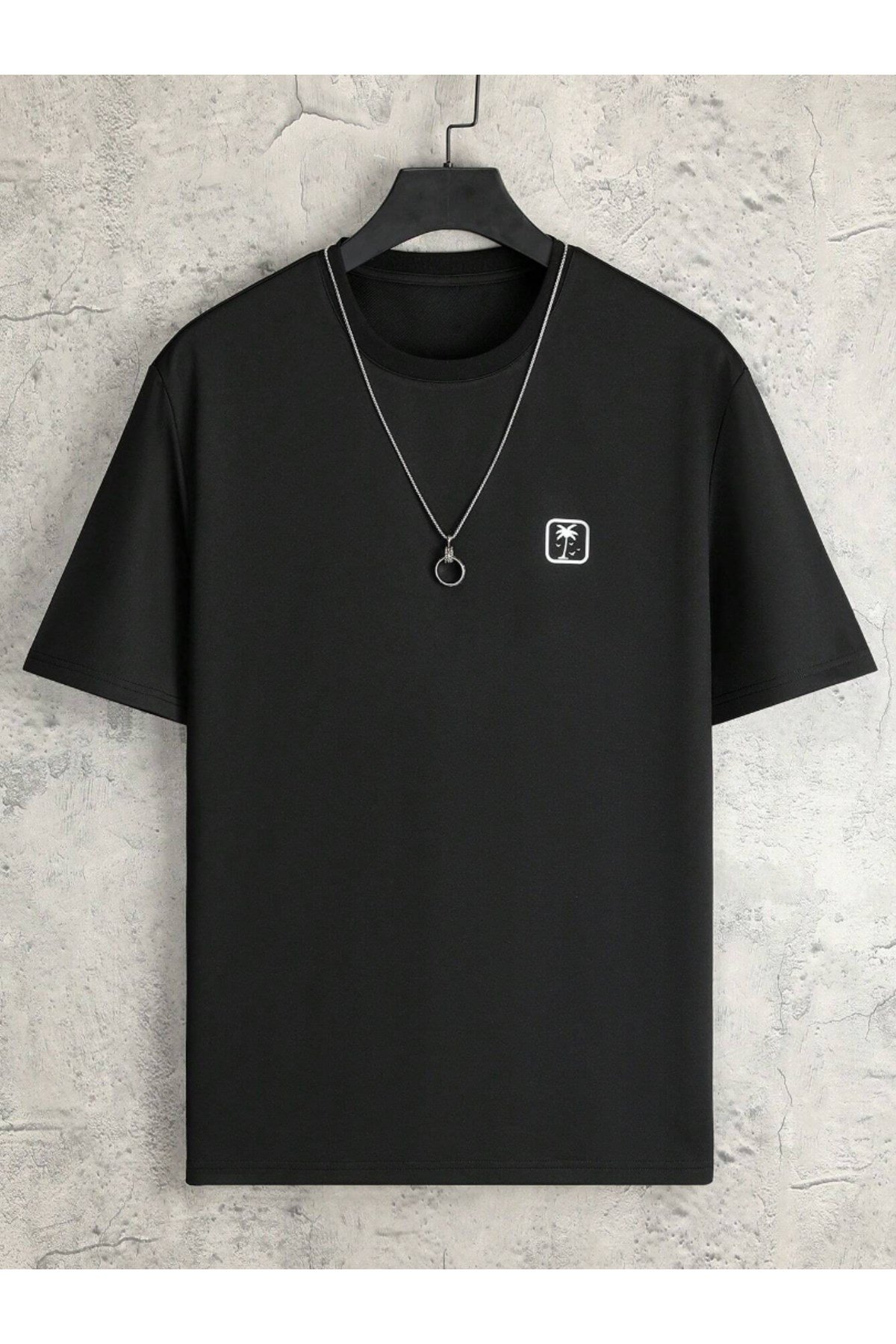 Unisex Yaz Mektup Tasarımlı Basic Bisiklet Yaka Regular T-shirt %100 Pamuk