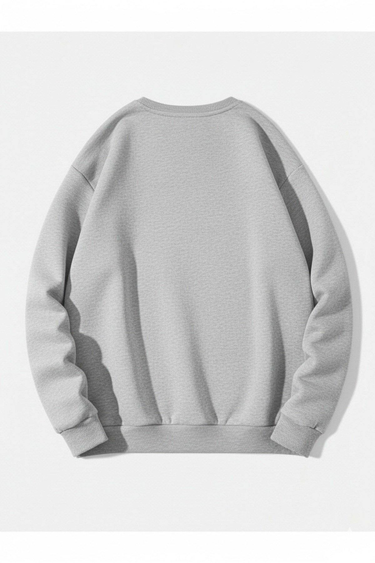 Unisex Yılbaşı Sevimli Geyik Merry Christmas Tasarımlı Sıfır Yaka Regualar Sweatshirt %100 Pamuk