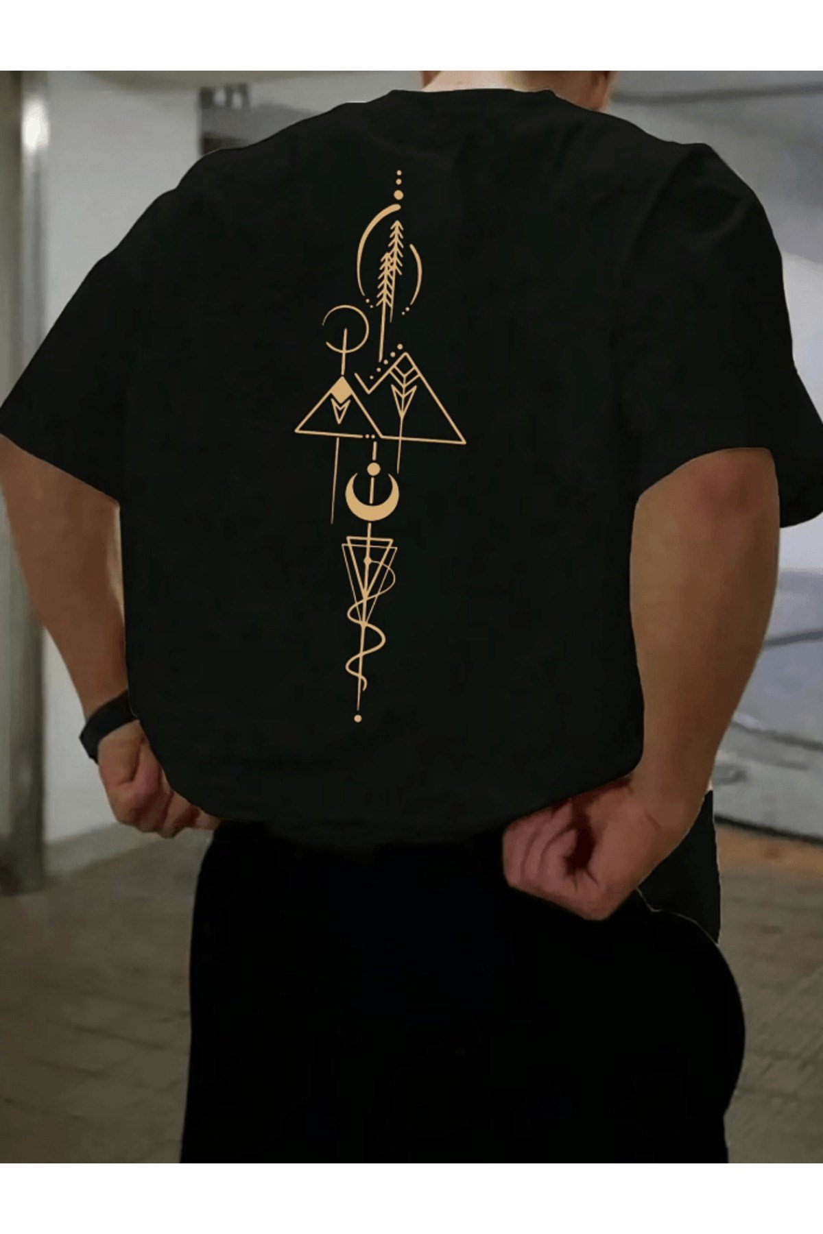 Vintage Tasarım Baskılı Premium Oversize T-shirt